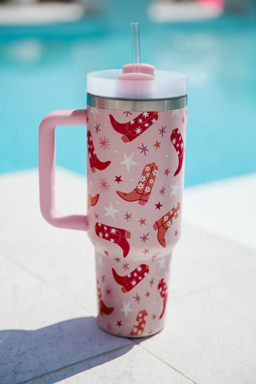 Tumbler Western Boot with Straw 40oz