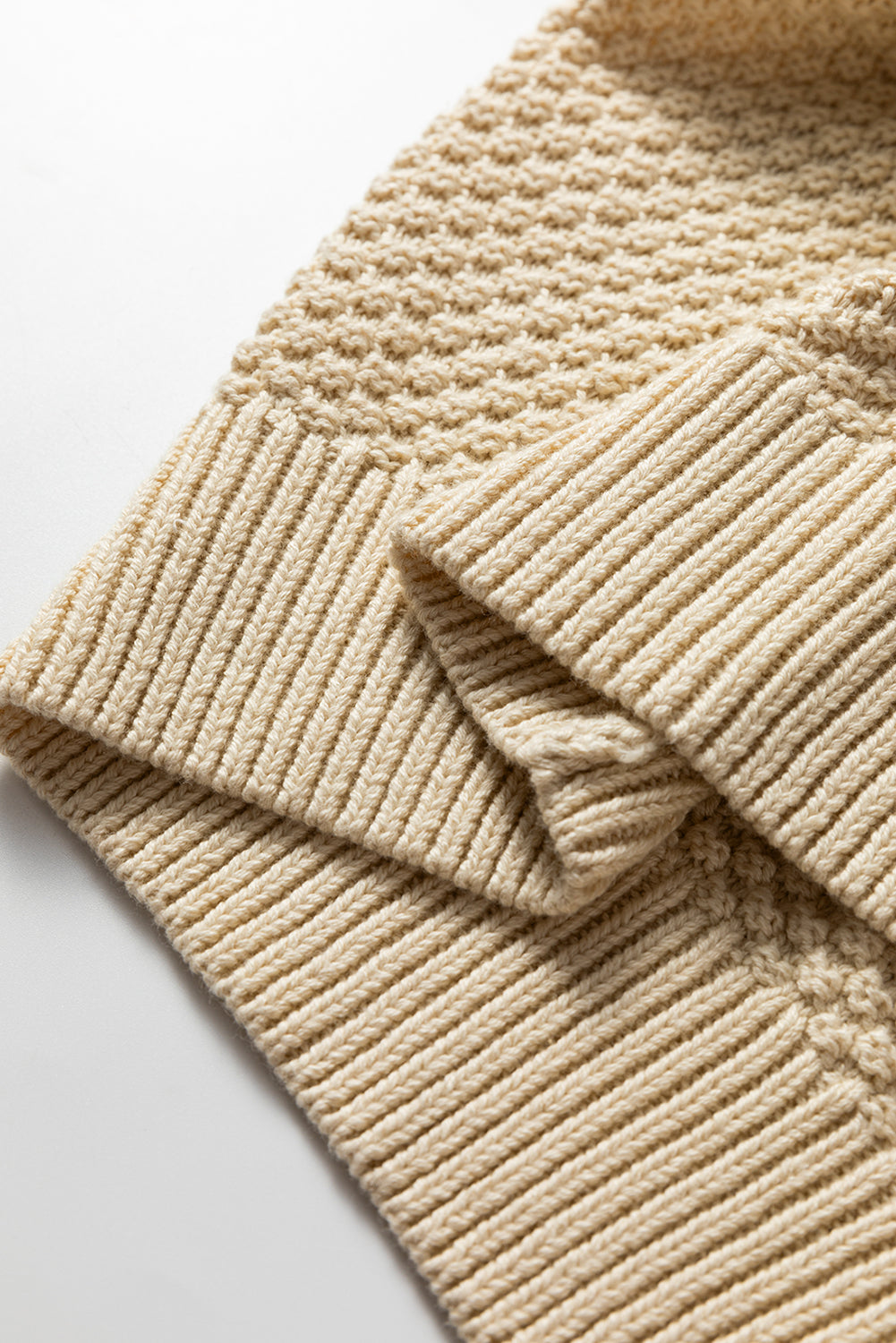 Front Cropped Button Cropped Cardigan Knit Top