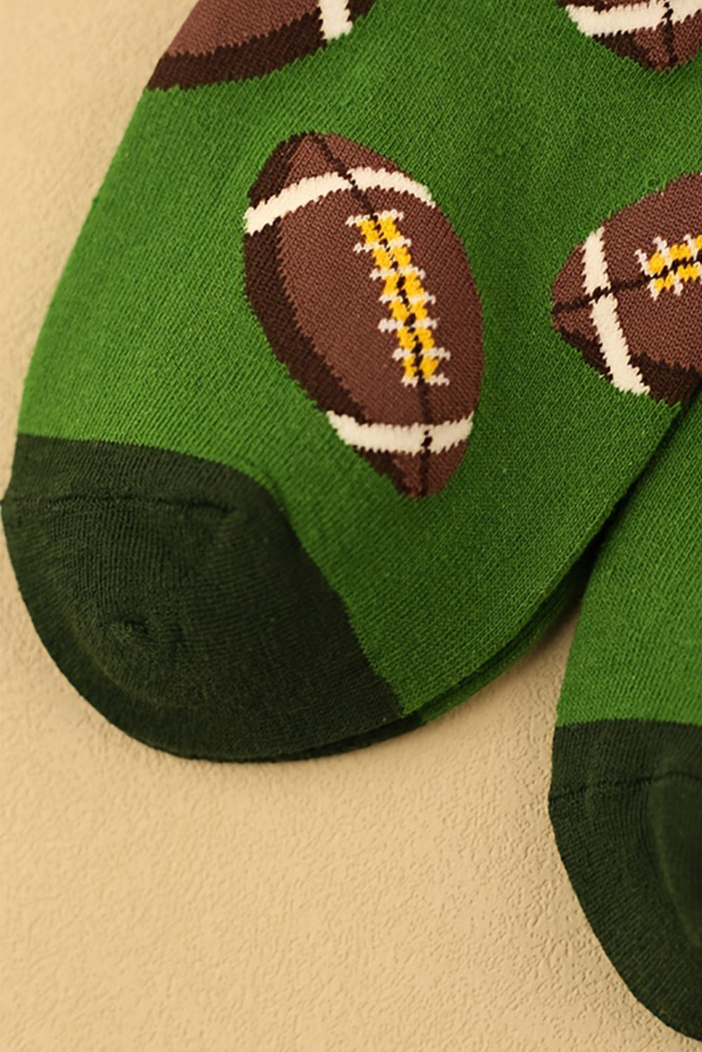 Rugby Football Print Mid-length Socks