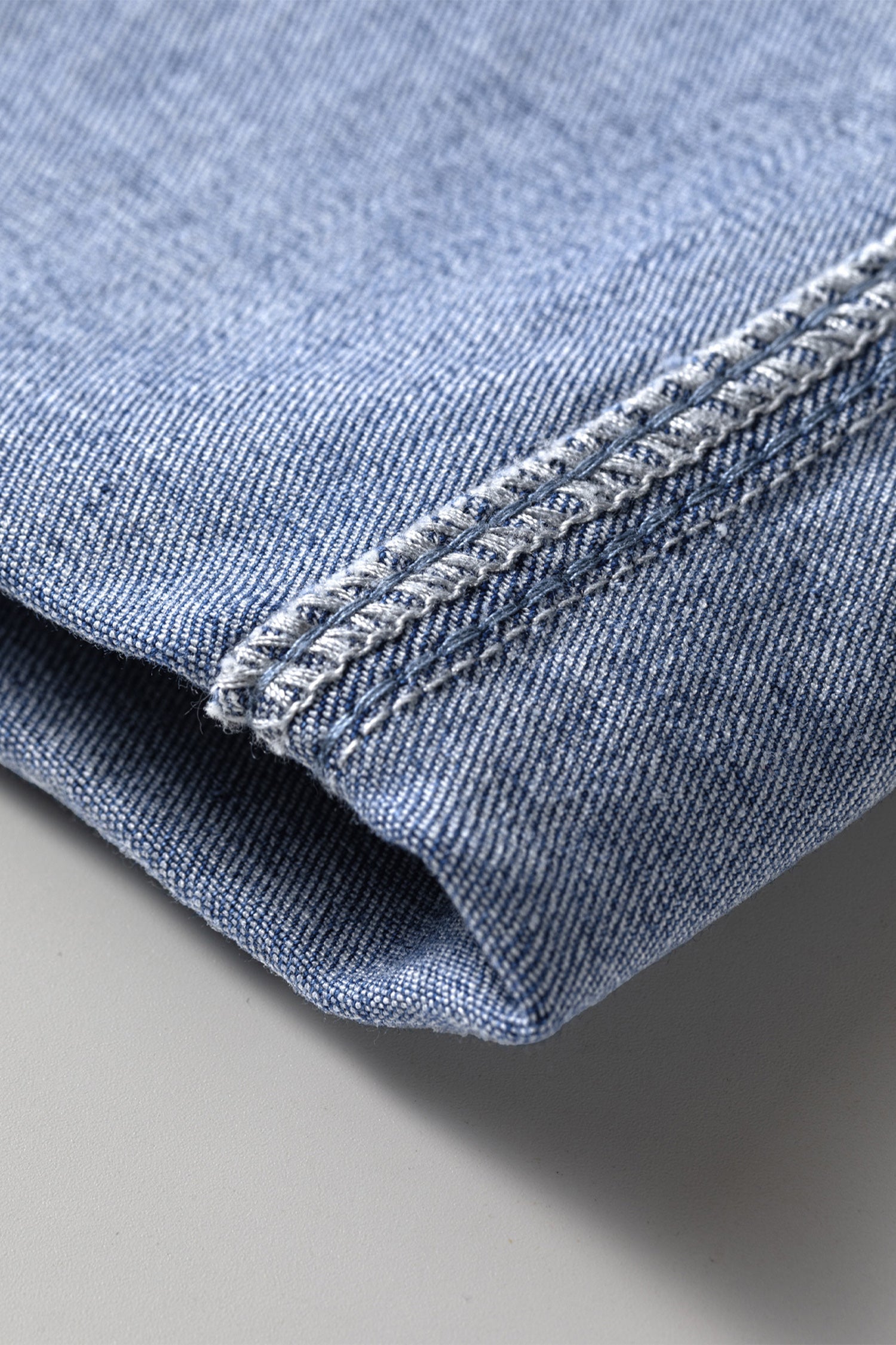 Blue Fashion Beau Turn-up Cuffs Womens Loose Jeans