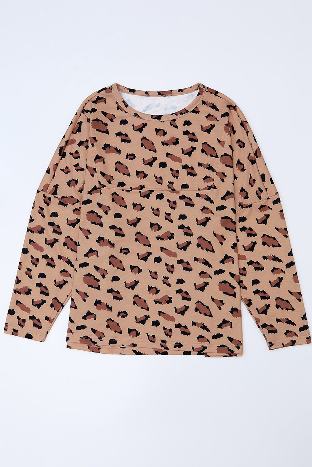 Top for Women Print Stitching Loose Long-Sleeve