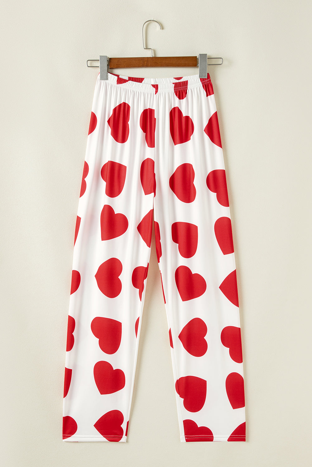 Ruffled Tank Top And Heart Print Pants Lounge Set