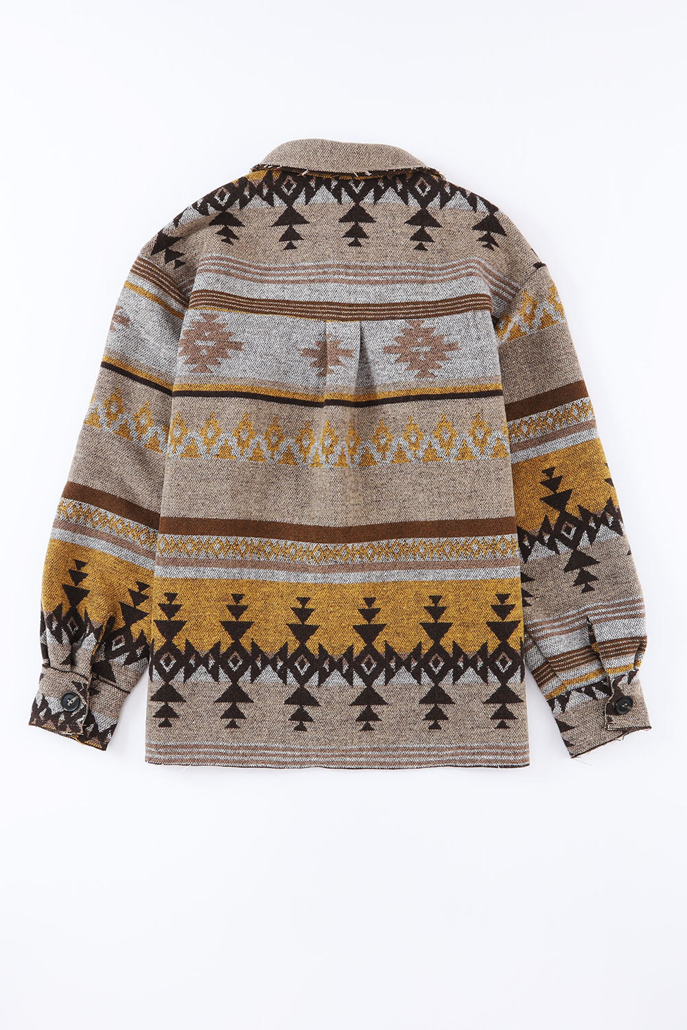 Women's Shacket Featuring Western Aztec-Pattern Jacket
