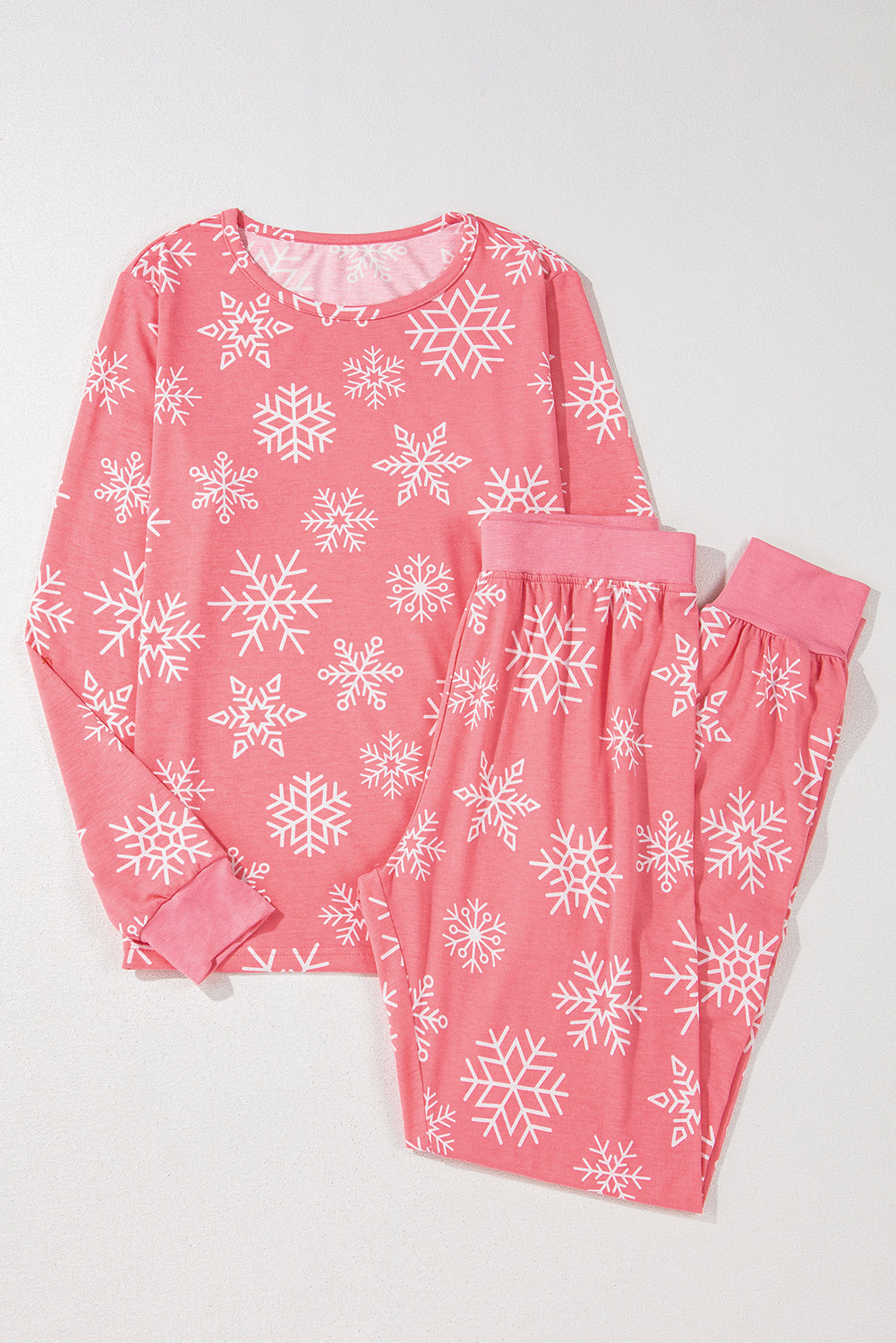 Christmas Snowflake Print 2-Piece Loungewear