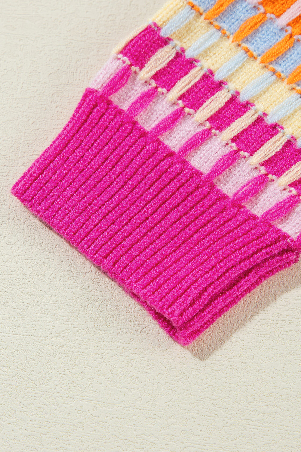 Striped Knitted Short Sleeve Sweater Top