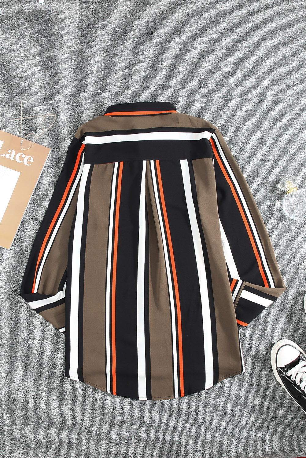 Shirt for Women Contemporary Women Brown Striped