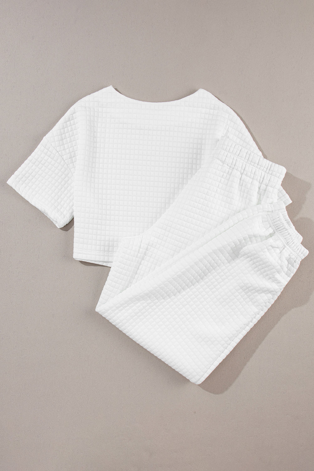 Women's Tee Jogger Lattice Cropped Pants Set