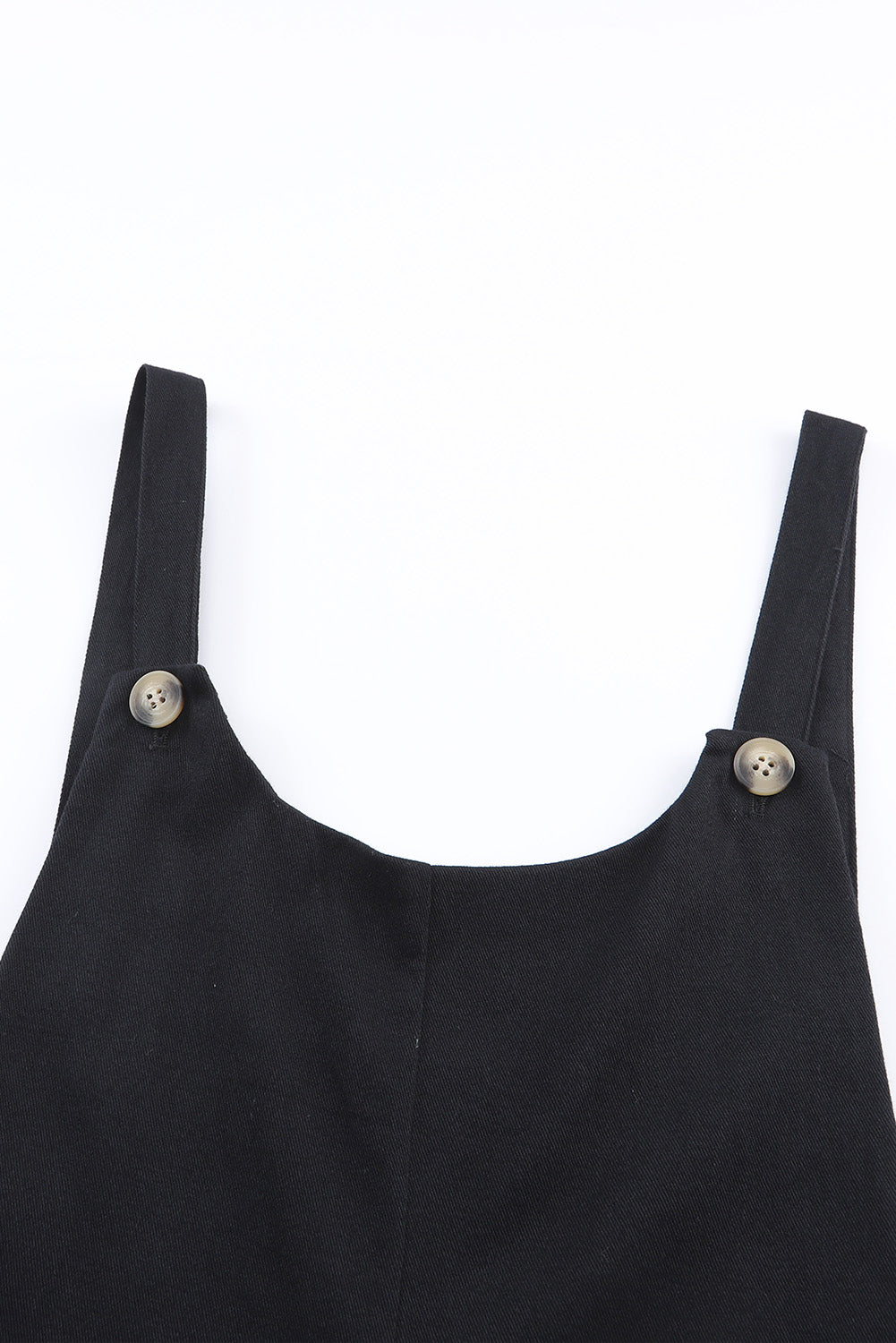 Women's Jumpsuit with Cropped Button Straps Pocket-Detail