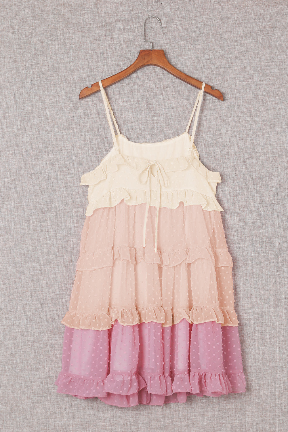 Women's Mini Dress with Layered Ombre Swiss