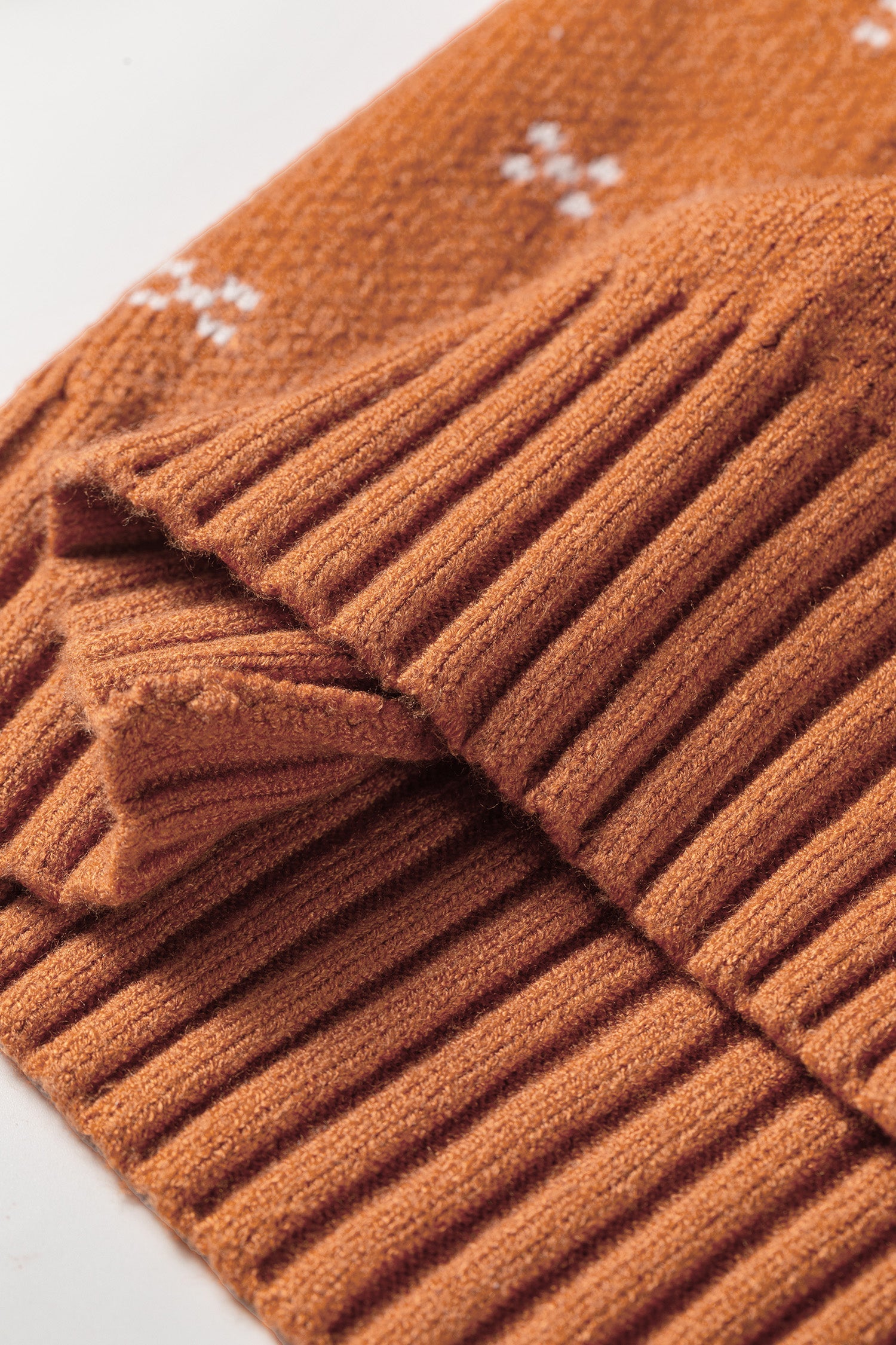 Peter Colorblock Pan Collar Long-Sleeved Knitwear Cardigan in Orange