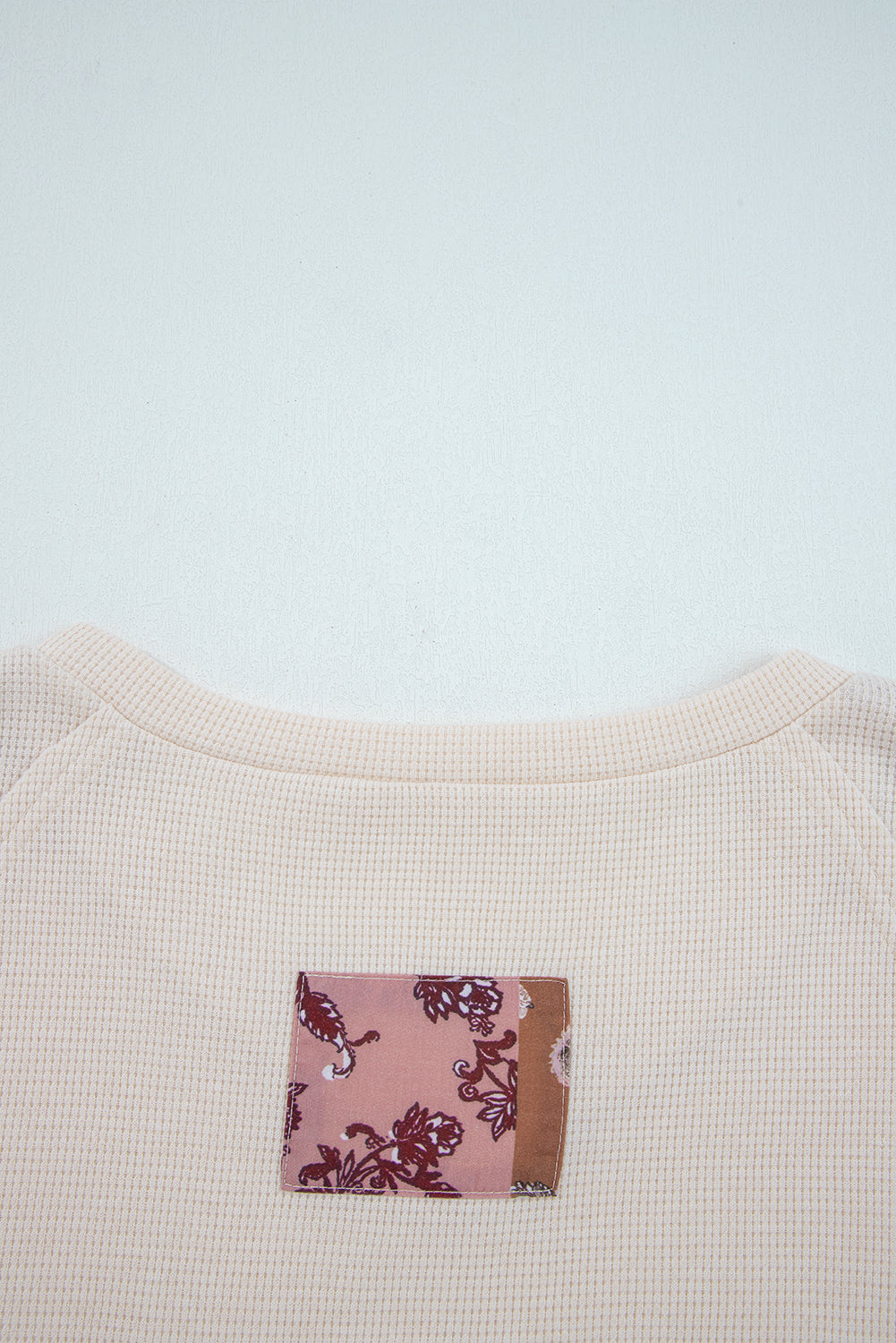 Paisley Contrast Ethnic Print Patchwork Long-Sleeved Loose Top