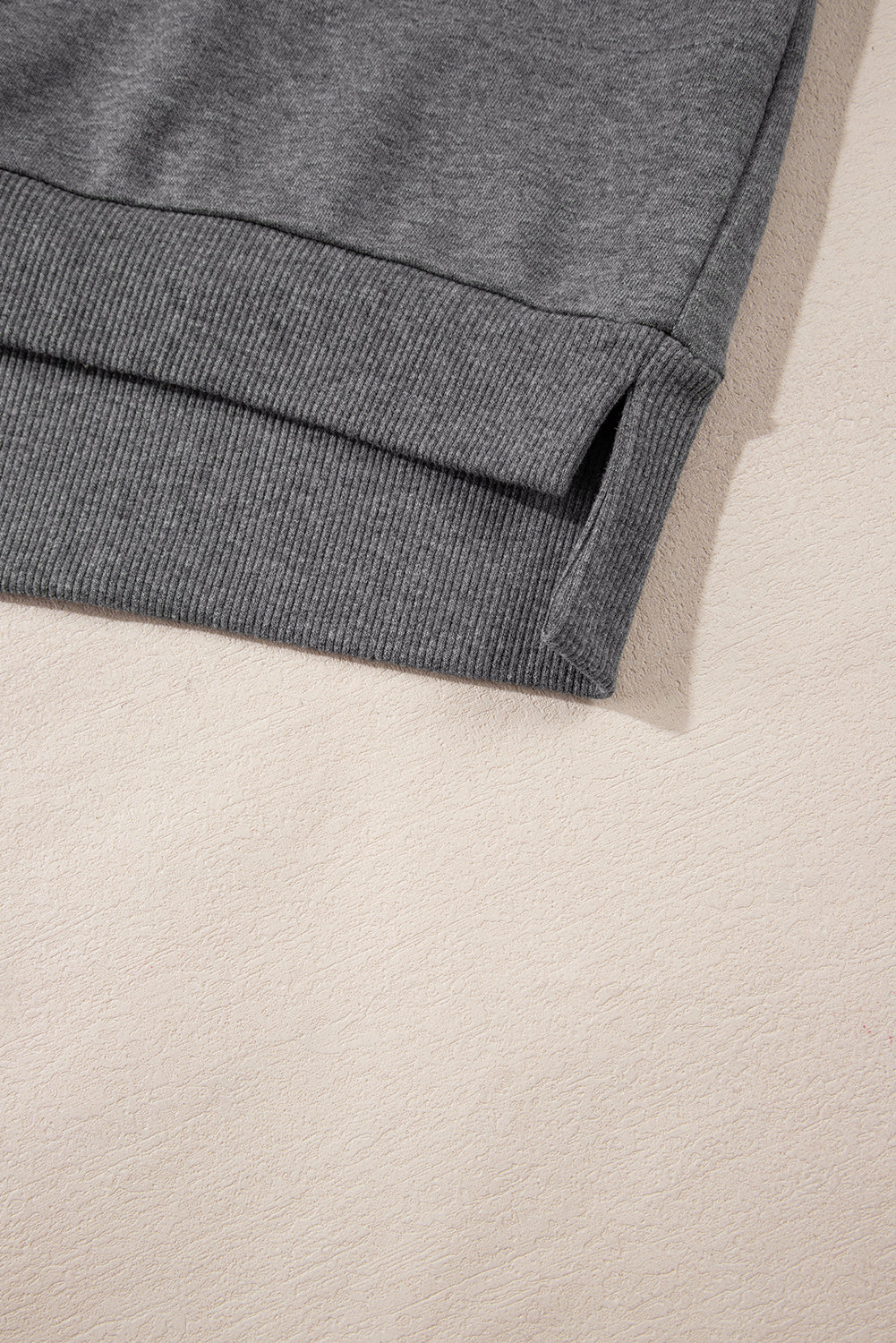 Zip-Front Patchwork Collared Rib-Knit Sweatshirt Dress Featuring Pockets