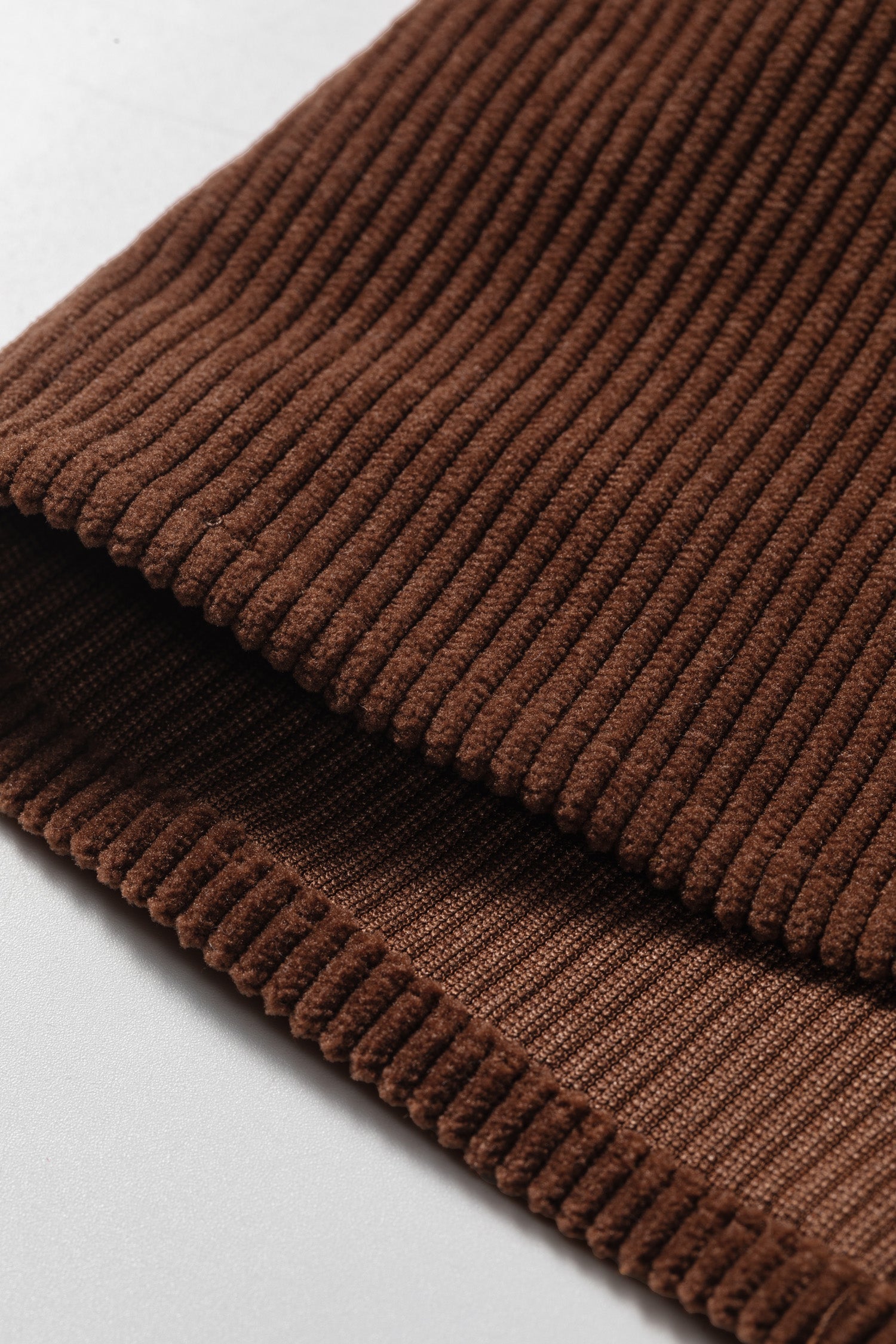 Long-Sleeved Coffee Solid Button Corduroy Shakcet