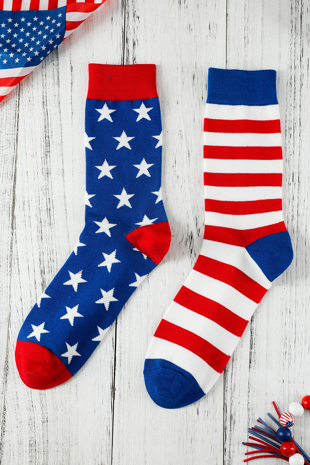 American Soft Flag Pattern Knit Socks