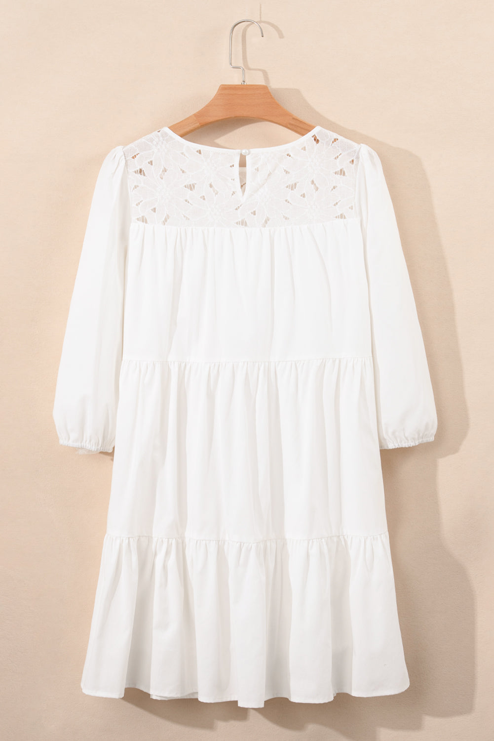 Women's Lace-Trimmed Bracelet Layered Mini Dress