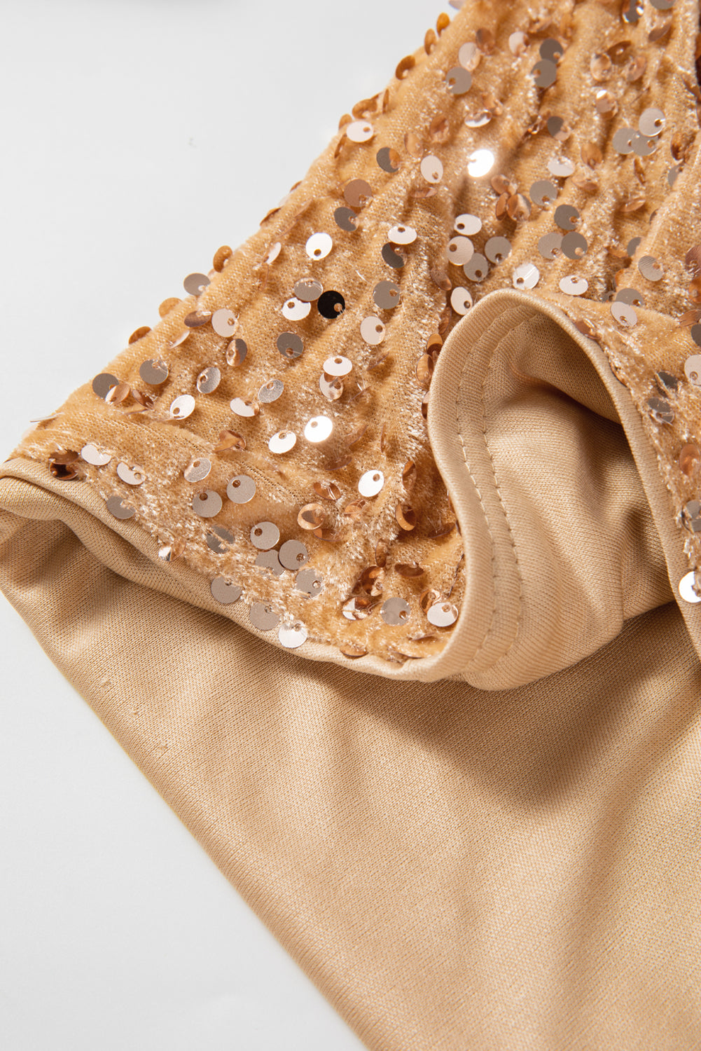 Sequined Golden Fleece Open-Front Cropped Jacket