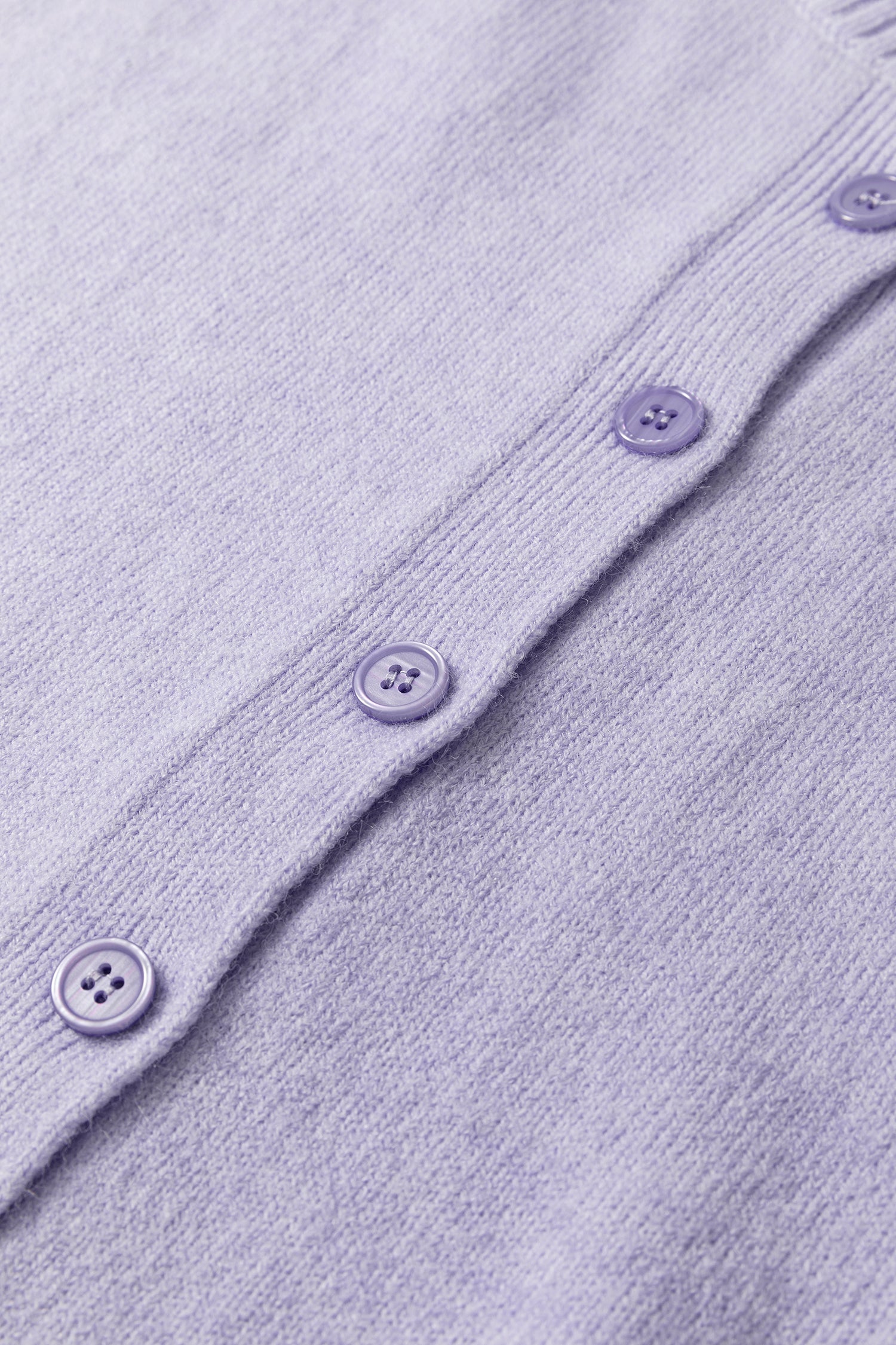 Lavendula Boxy 3/4 Sleeve Knit Button Down Cardigan Knit Top