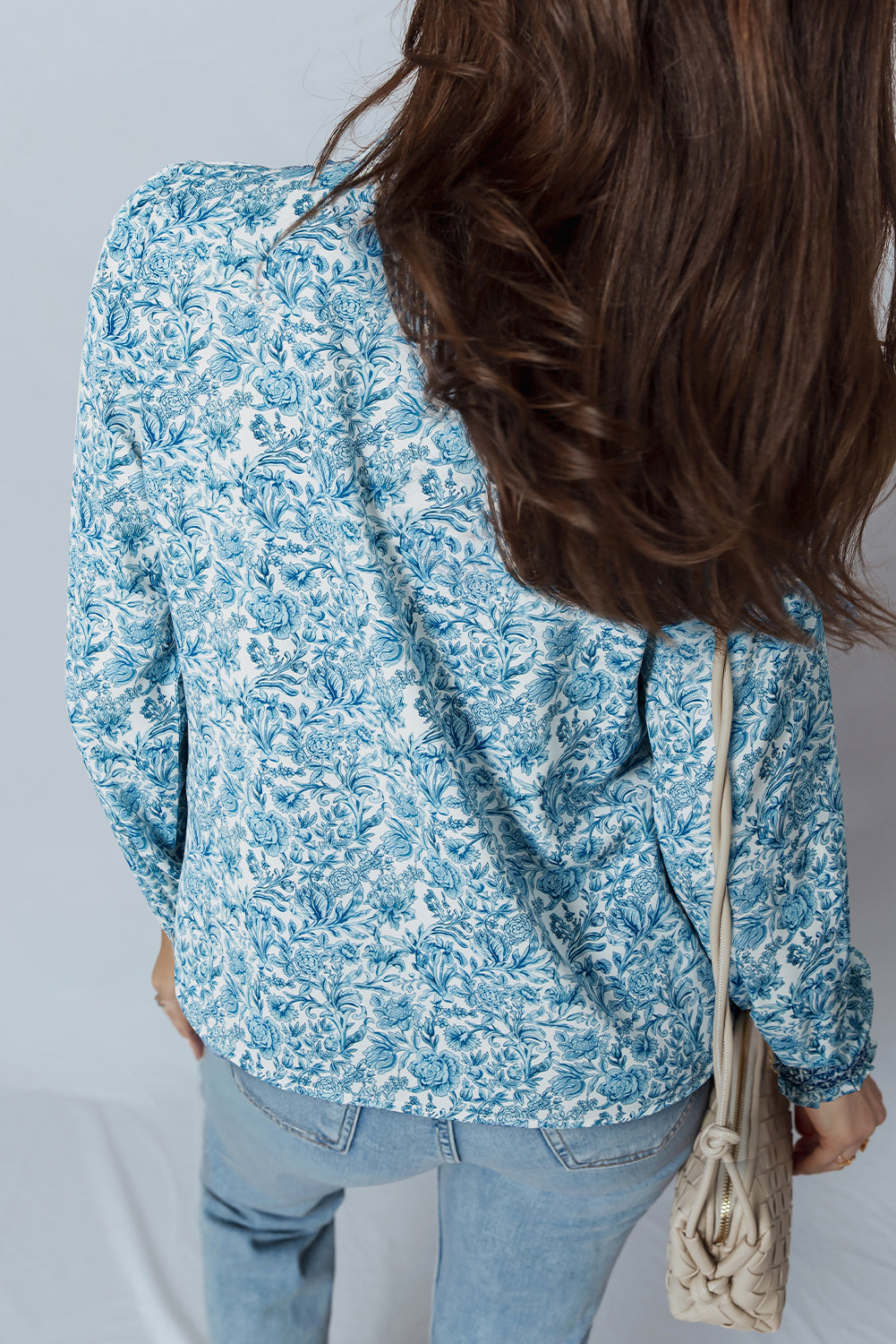 Floral All Over Puff Sleeve Shirt