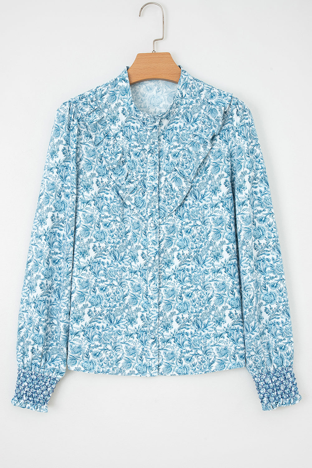 Floral All Over Puff Sleeve Shirt