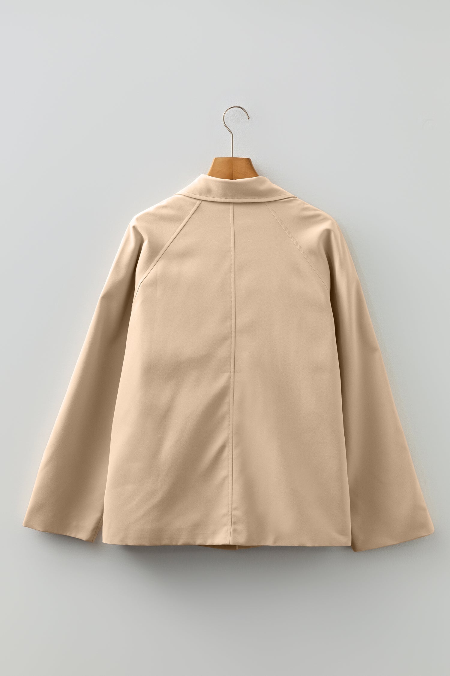 Patchwork Plaid Liner Single Breasted Trench Coat in Parchment