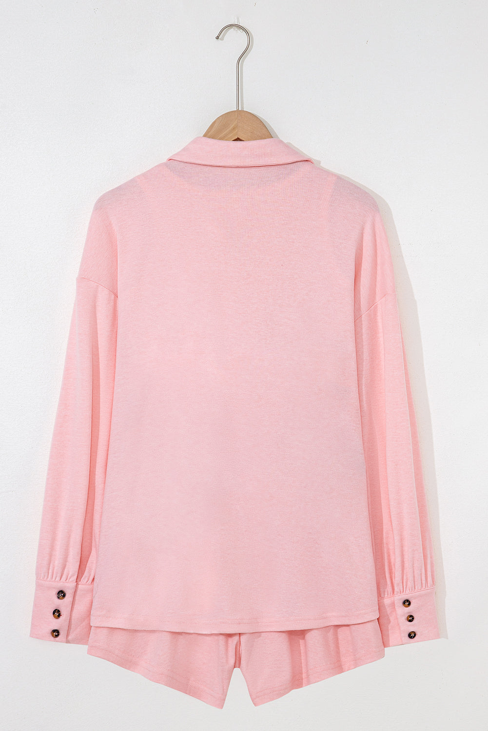 Crop 3 Pcs Tank Top Shorts with Cardigan Lounge Set in Pink
