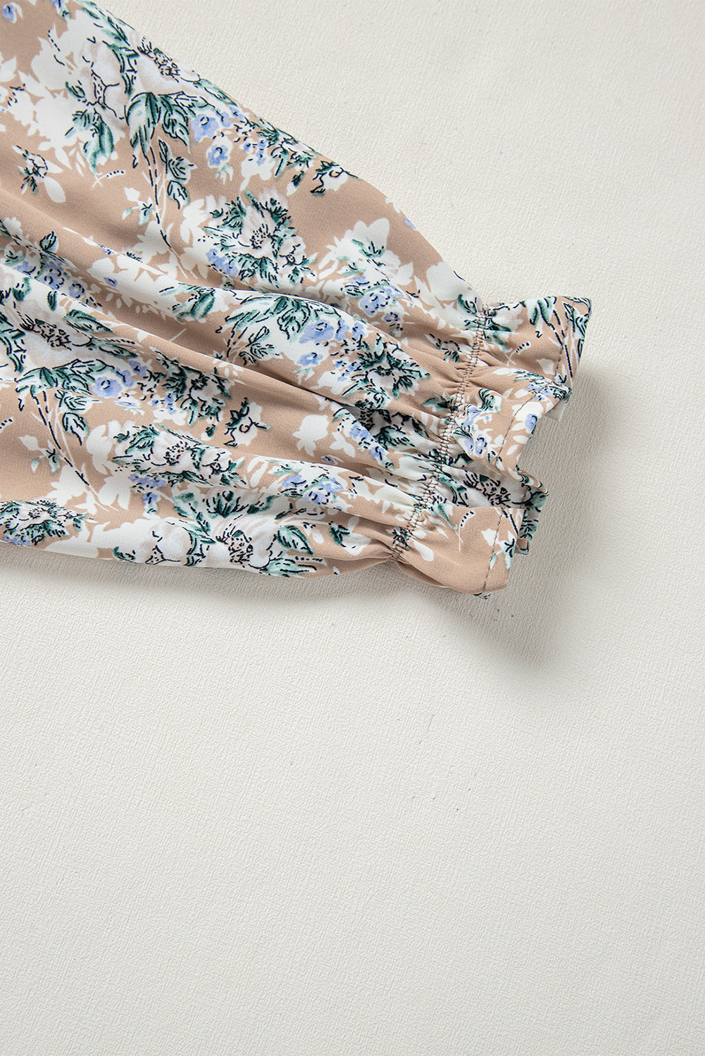 Floral Maple Grove Smocked Puff Sleeve Long Dress