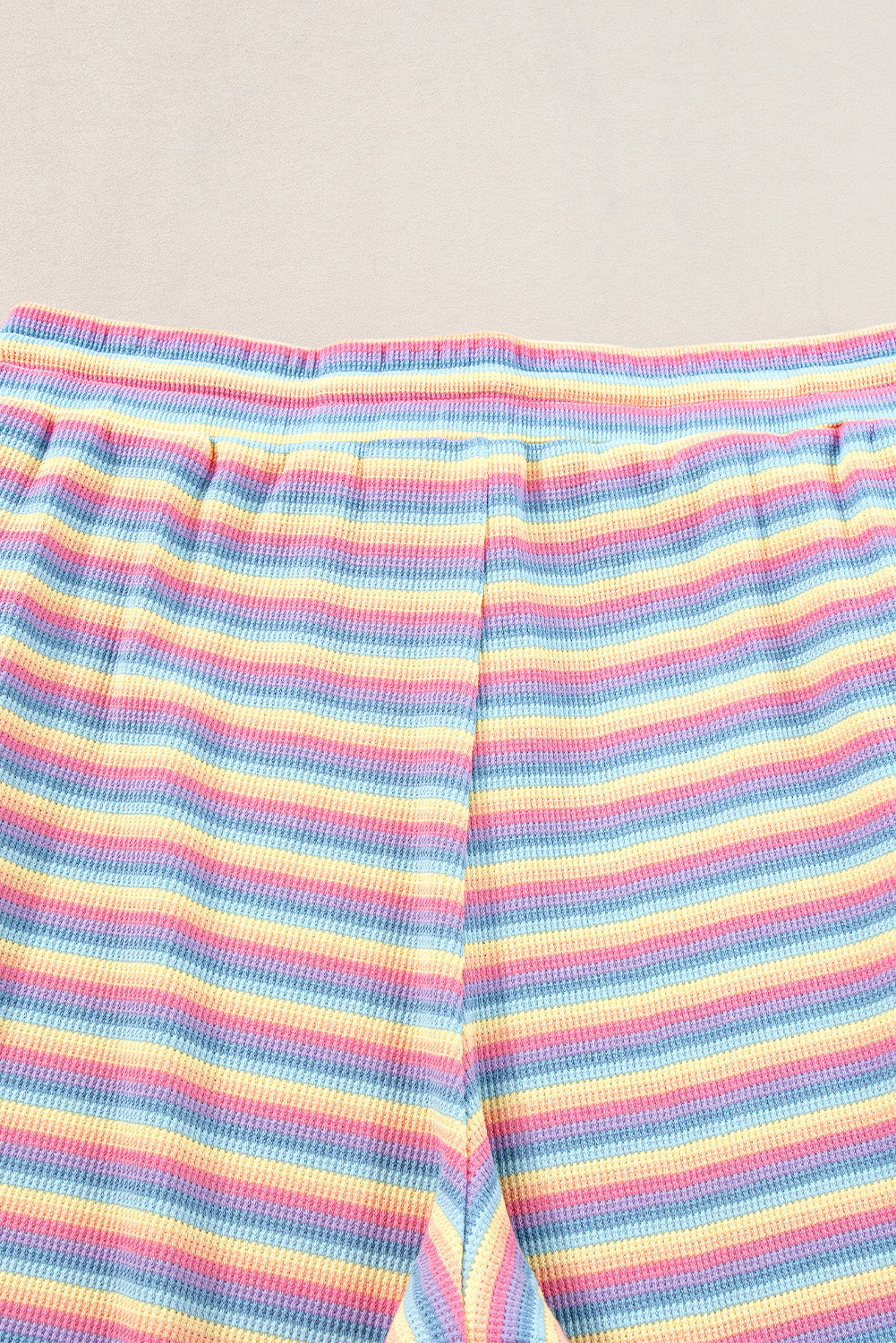 Women's Pants Set with Tee Tassel-Detail String Wide-Leg