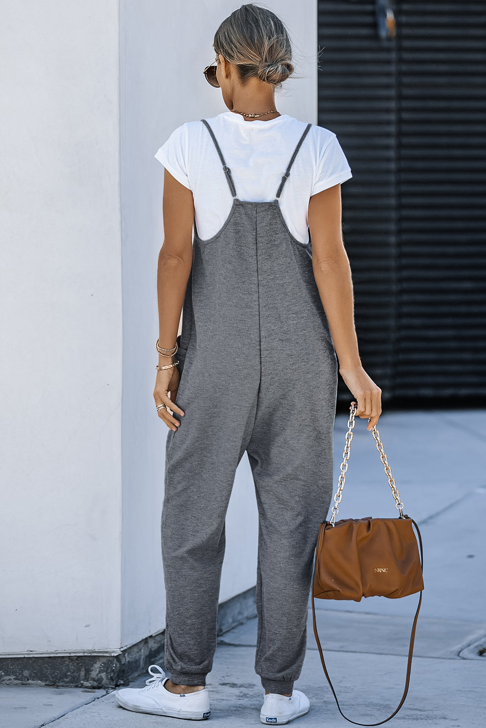 Women's Jumpsuit Featuring Everyday Sleeveless V Neck