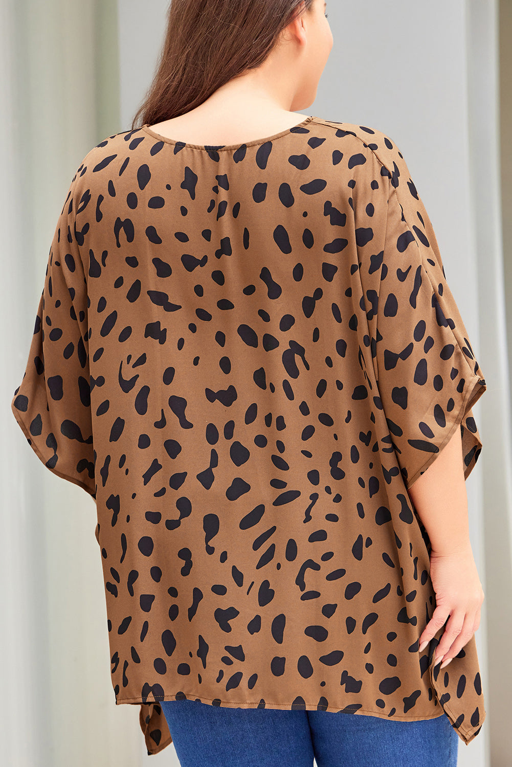 Women's Top with Plus Size Batwing Sleeve Tunic