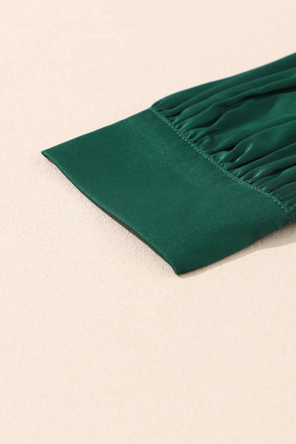 Women's Blouse Featuring Satin Surplice V Neck Knot-Detail