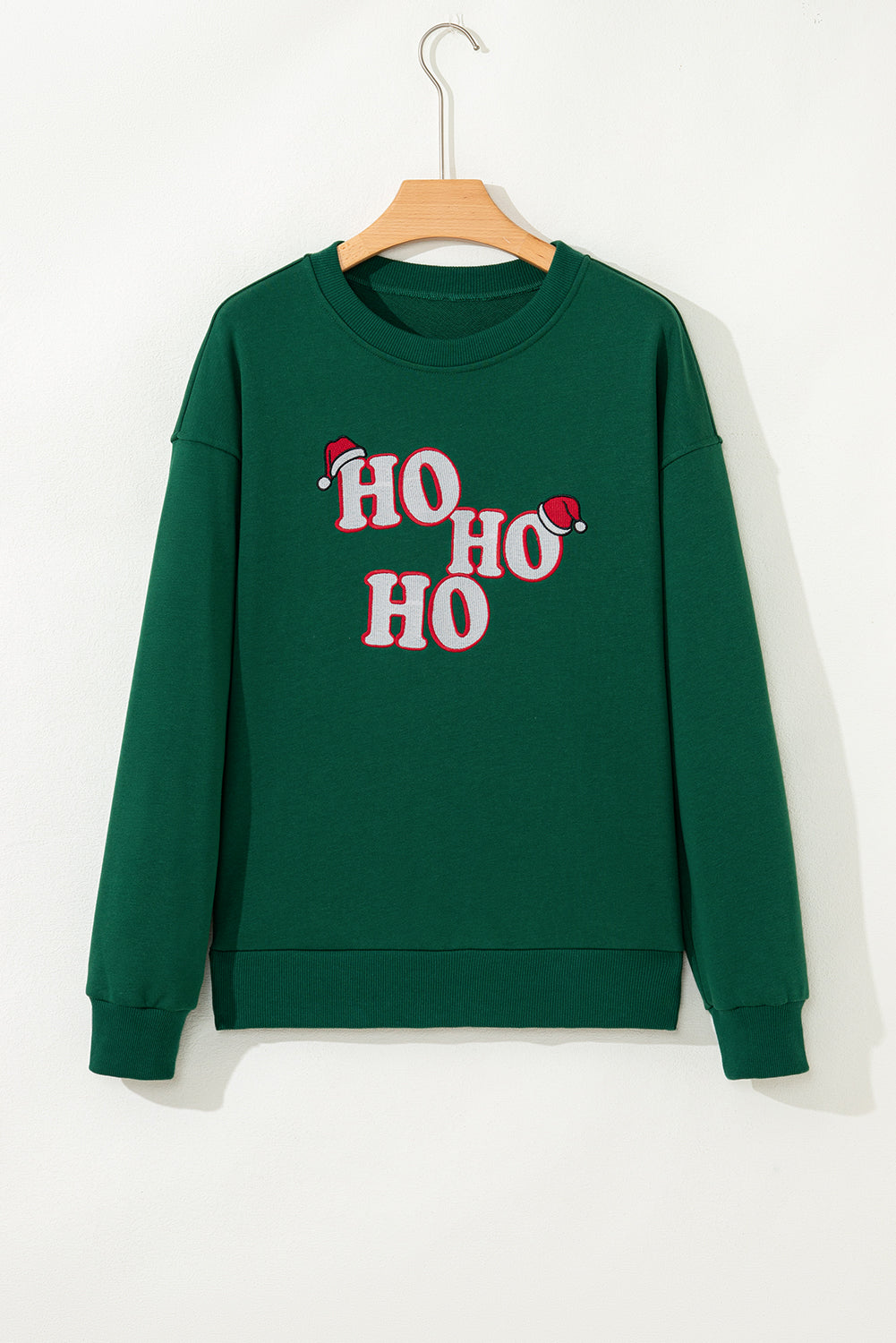 Embroidered Christmas Letter Graphic Fashion Sweatshirt