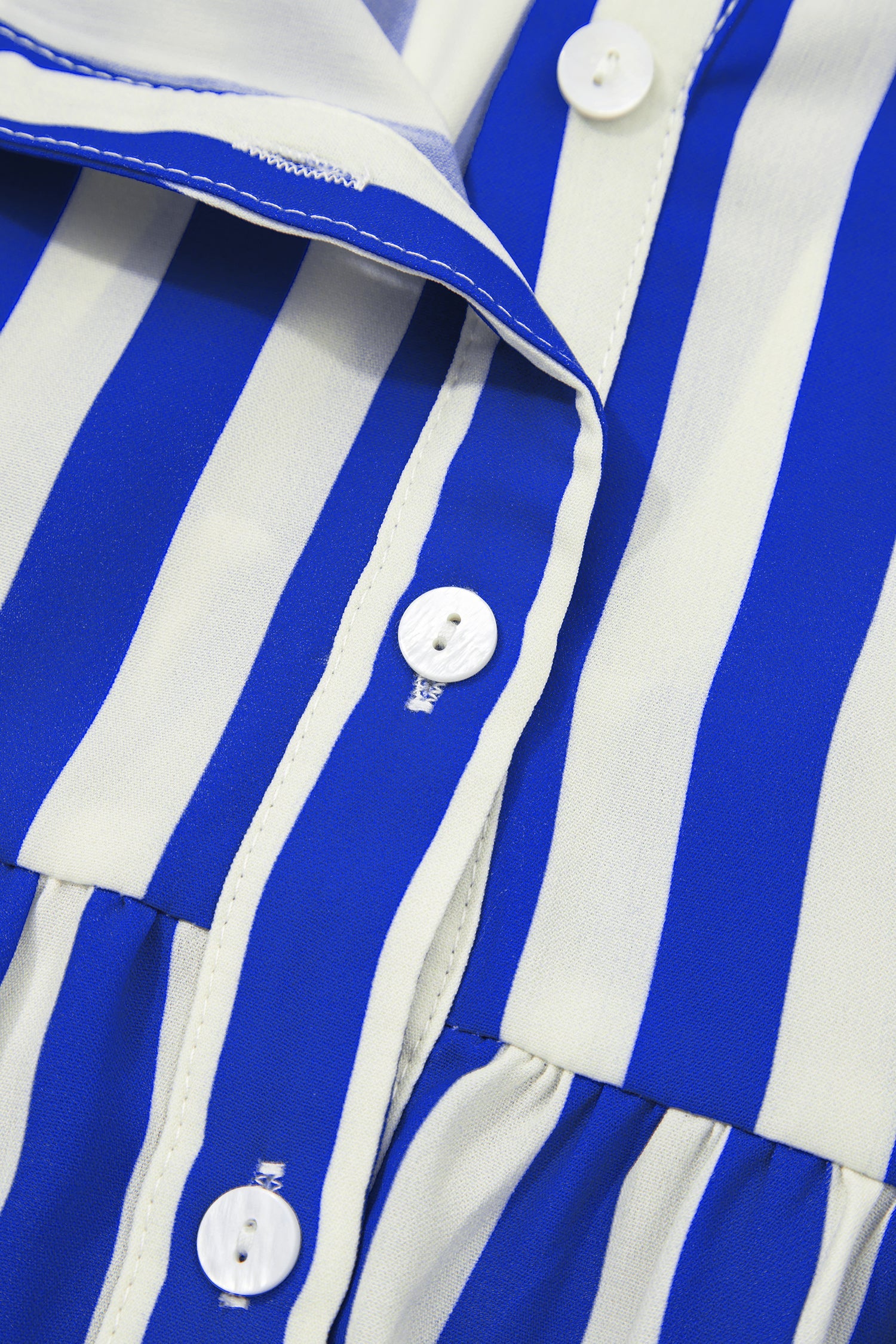 Balloon Sleeve Loose Button-Front Shirt