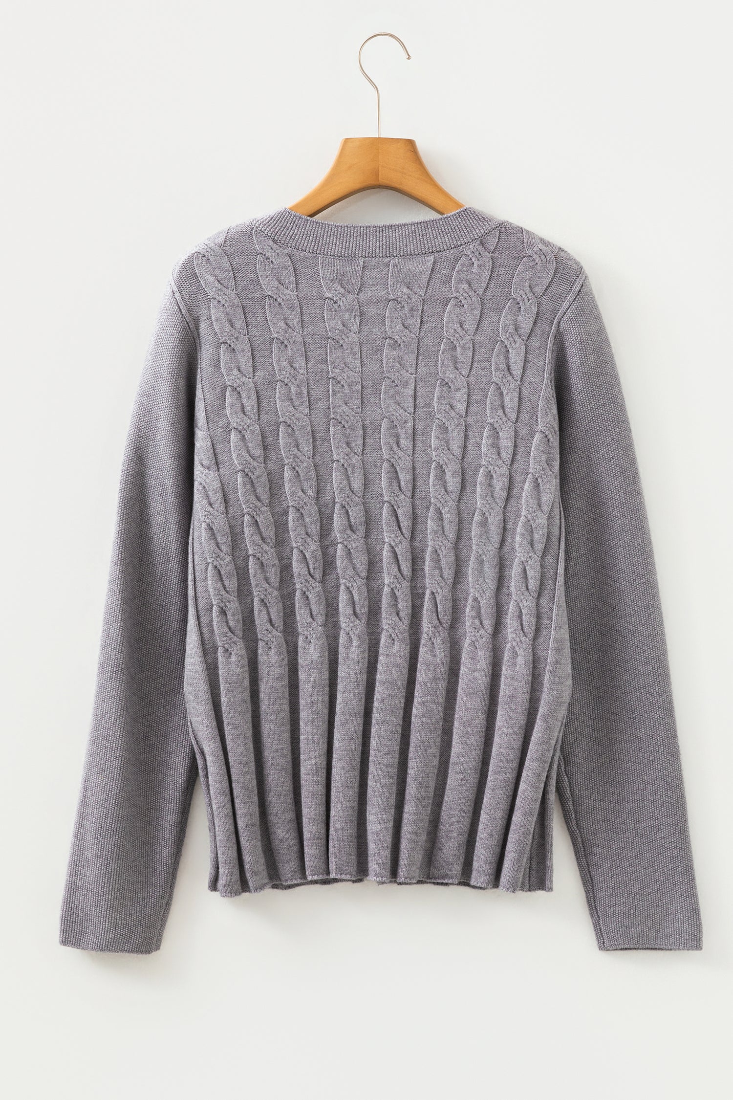 Knit High Cable Cardigan Knit Top