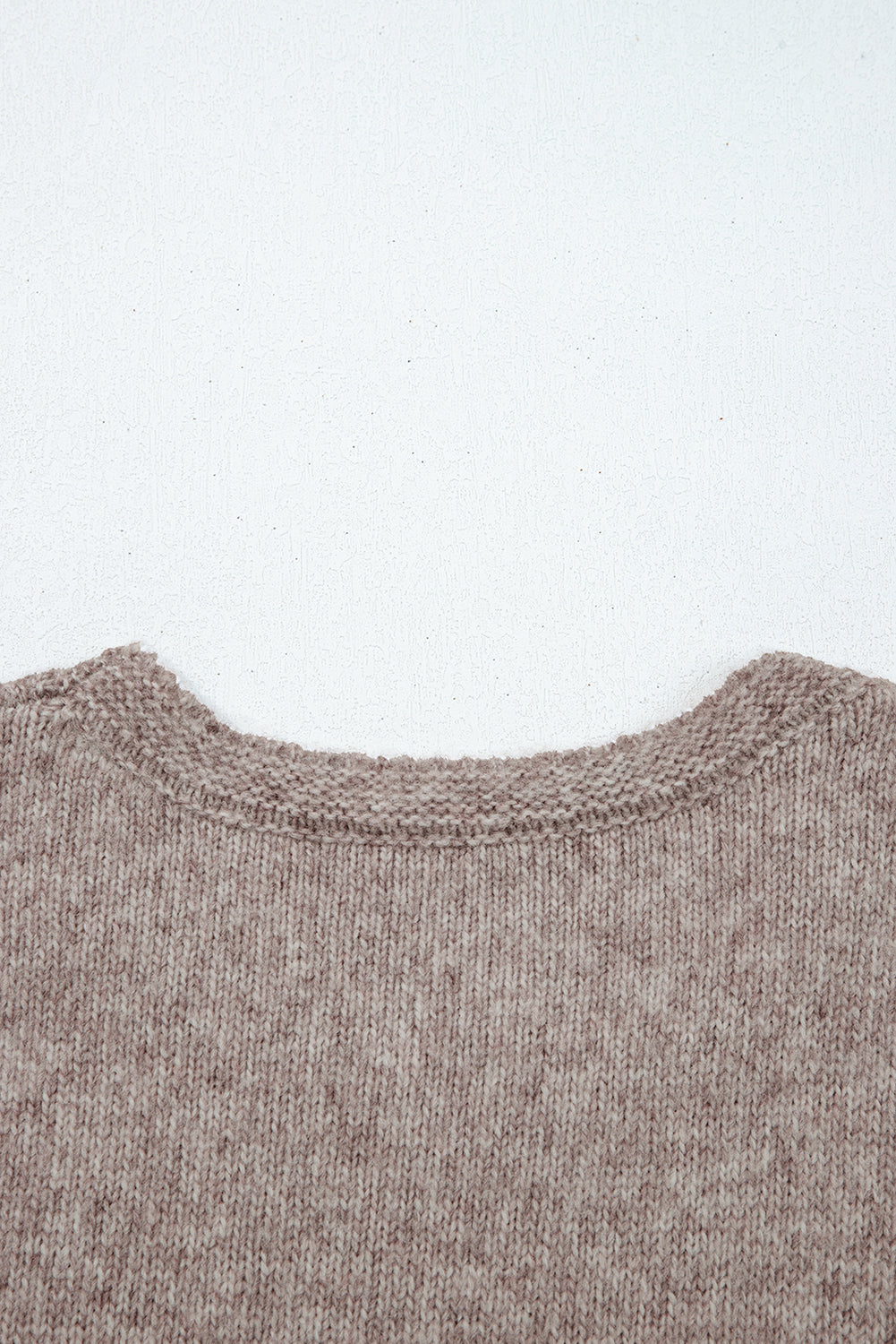 Colored Dot Contrast Dot Detail Drop-Shoulder Knit Top
