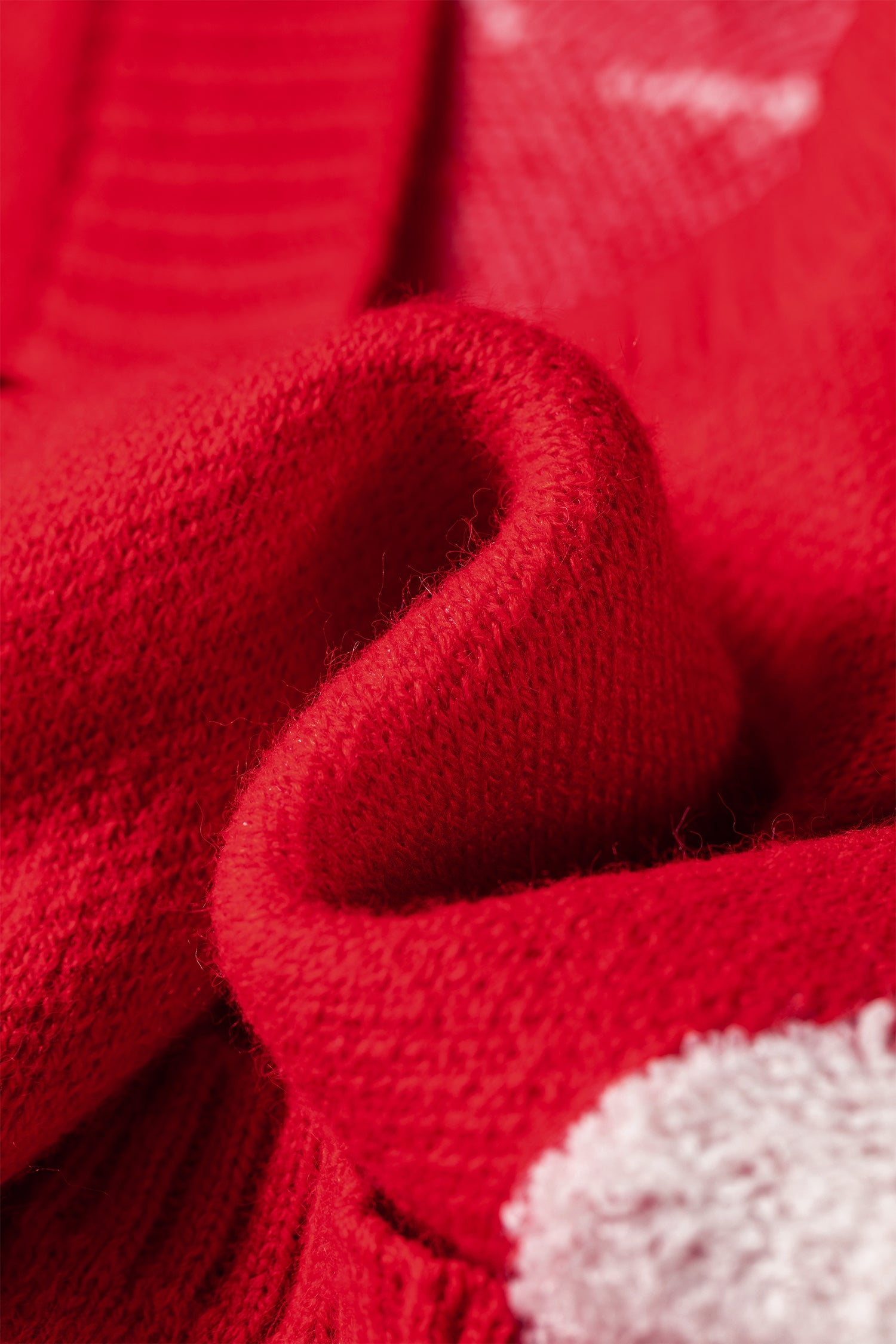 Front Polka-Dot Button Roomy V-Neck Cardigan in Red