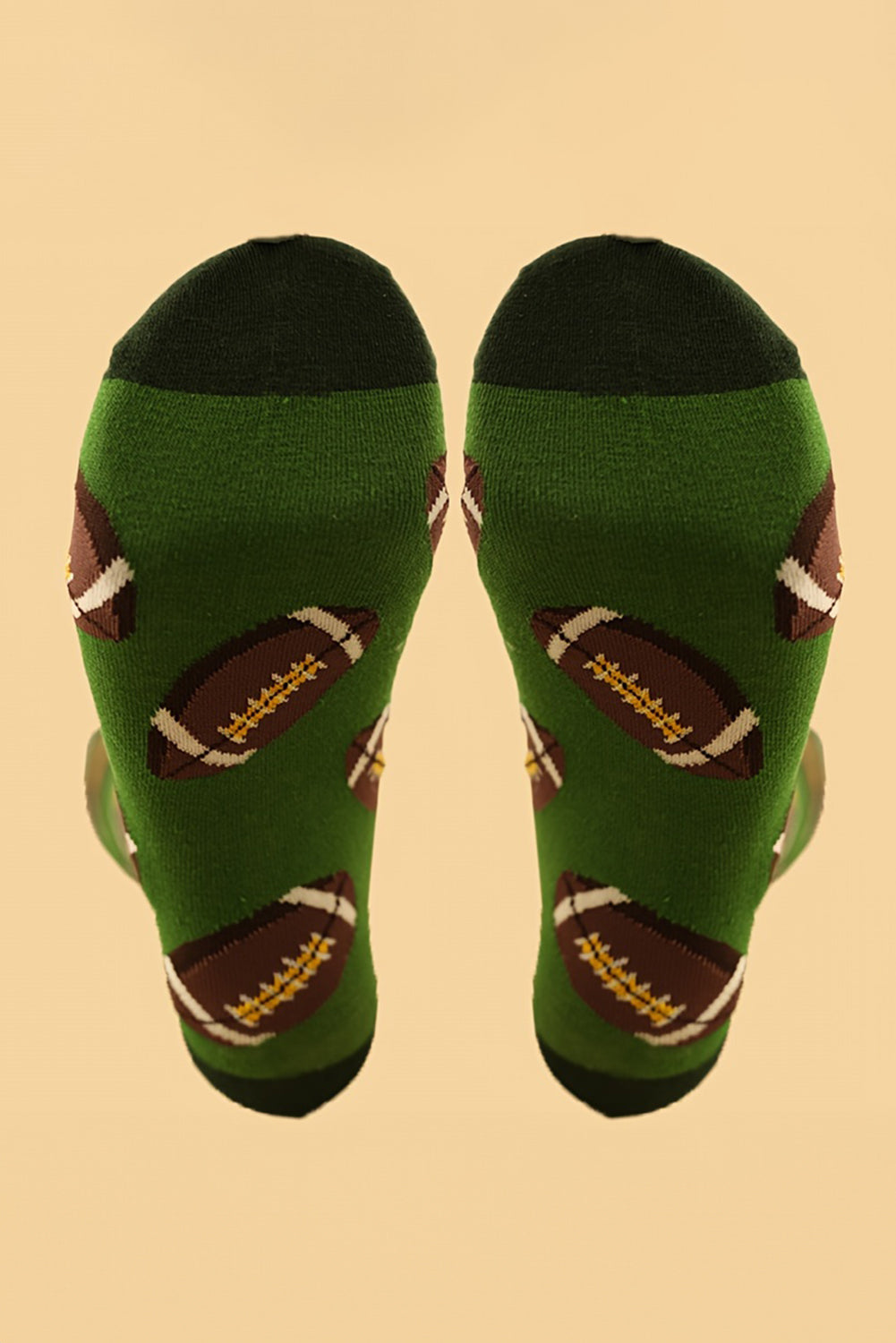 Rugby Football Print Mid-length Socks