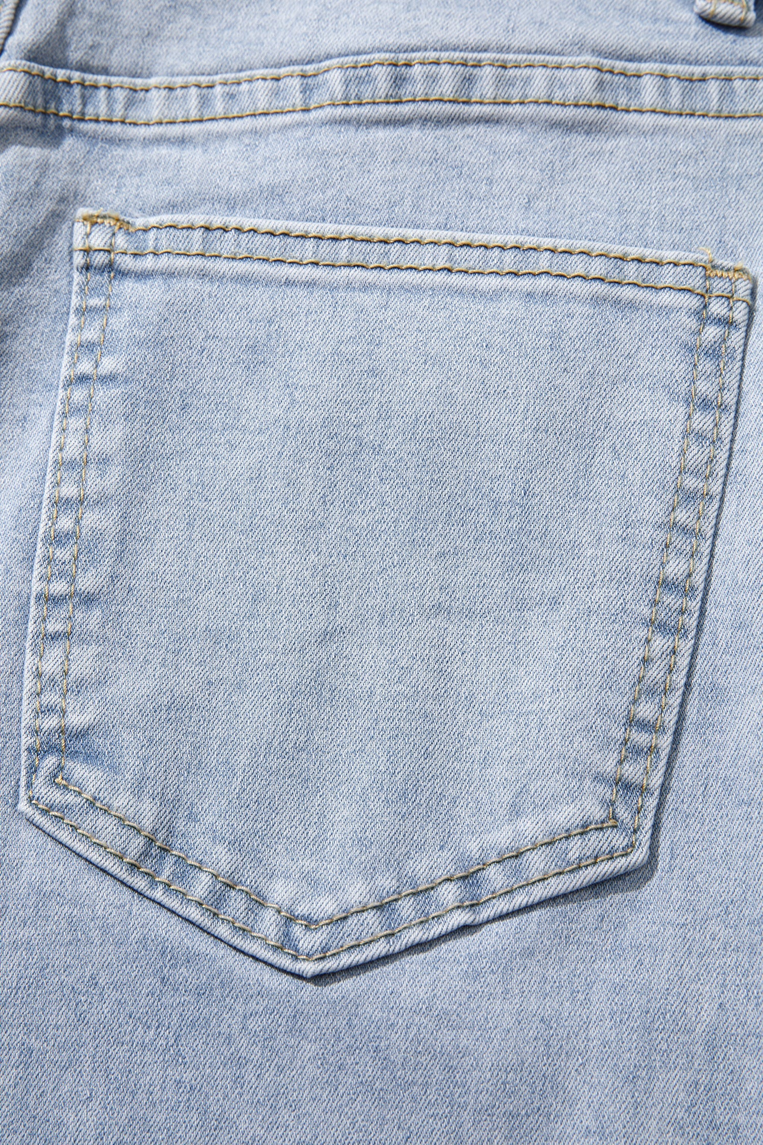 Lace Trim Everyday Full-Length Timeless Fit Jeans in Beau Blue