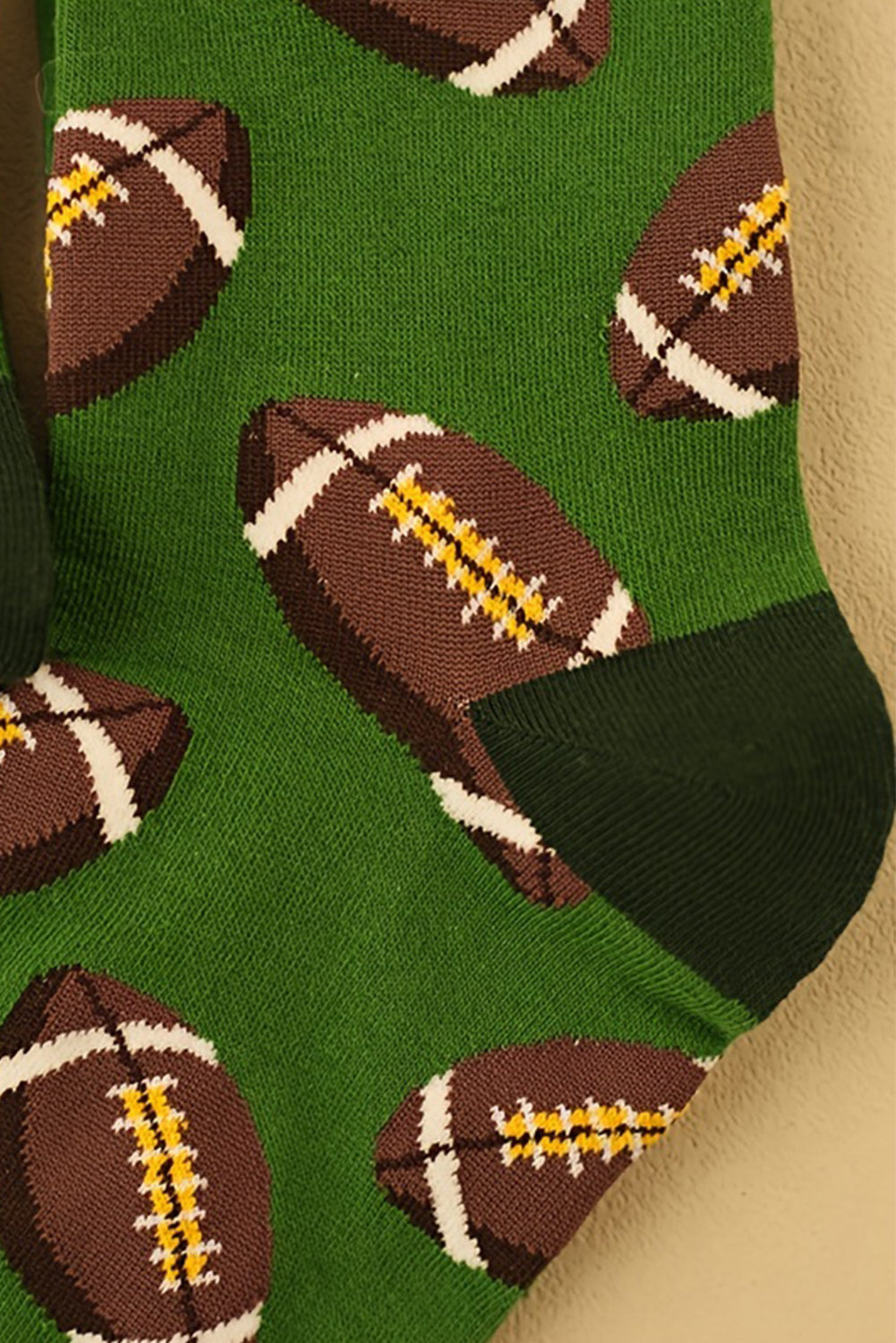 Rugby Football Print Mid-length Socks