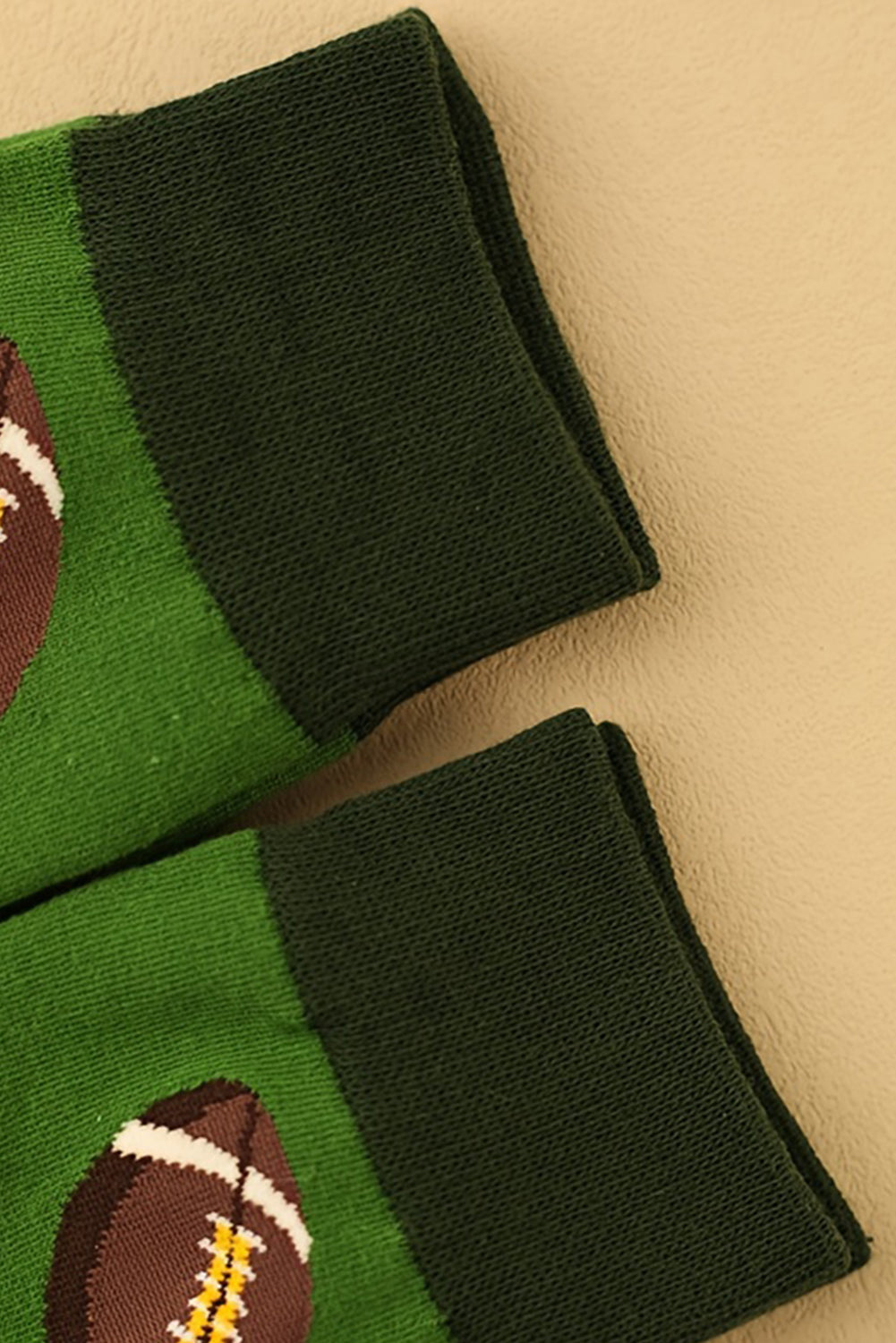 Rugby Football Print Mid-length Socks
