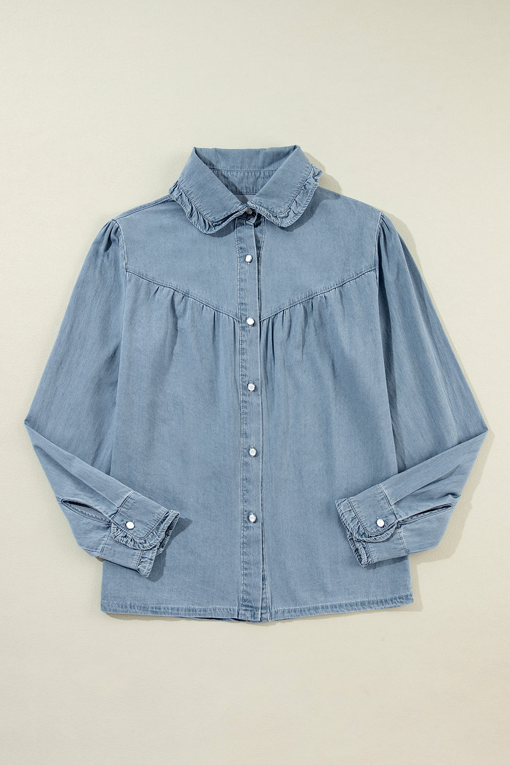 Chemise Chambray Col Rabattu