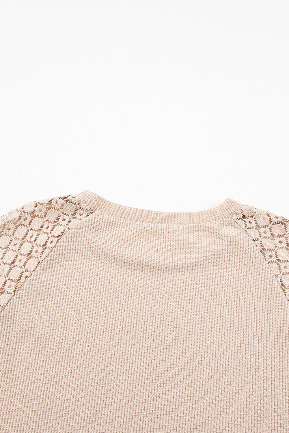 Lace Long-Sleeved Textured Pullover Style