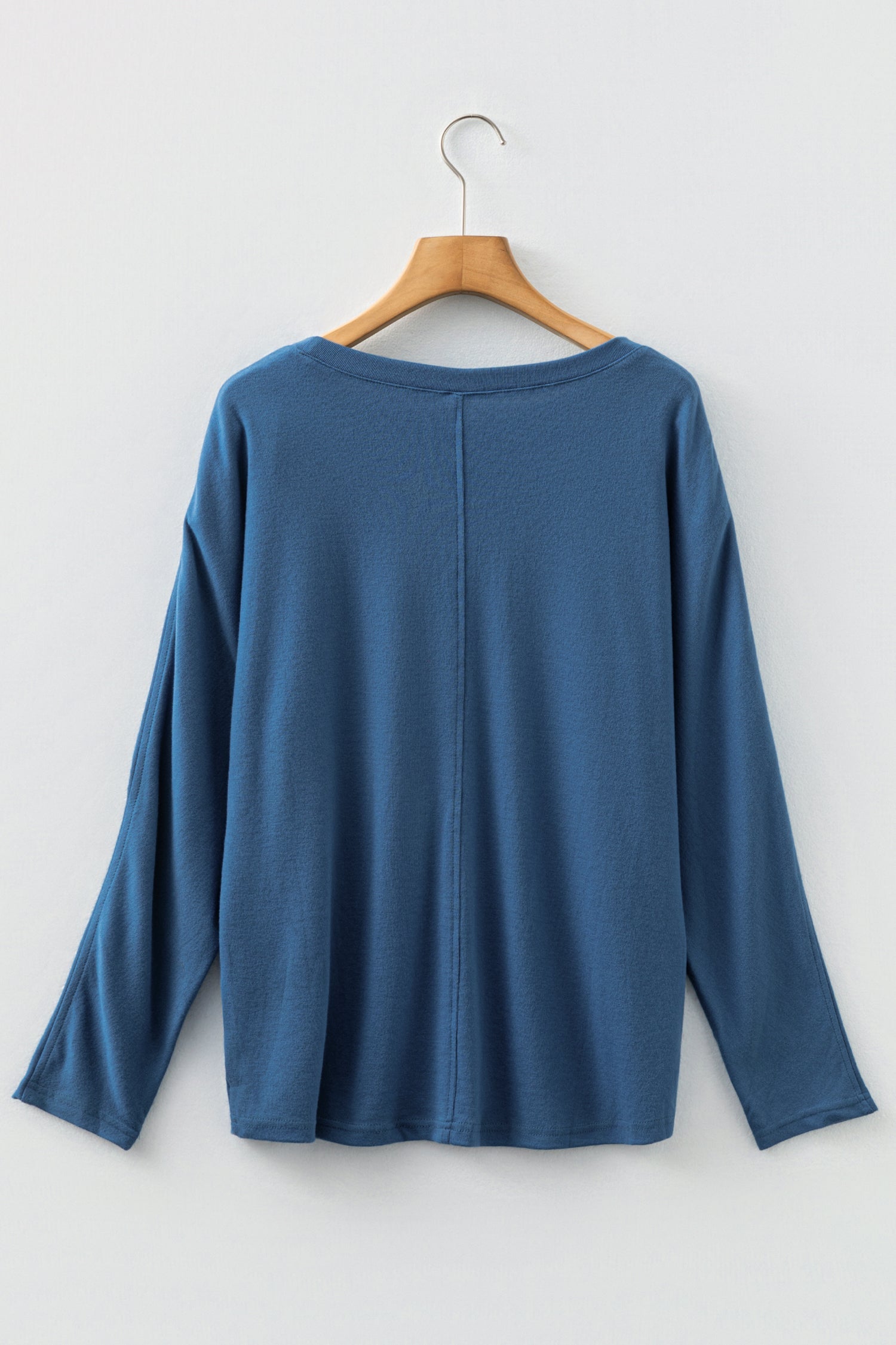 Fiery Solid Patchwork Long-Sleeved Top