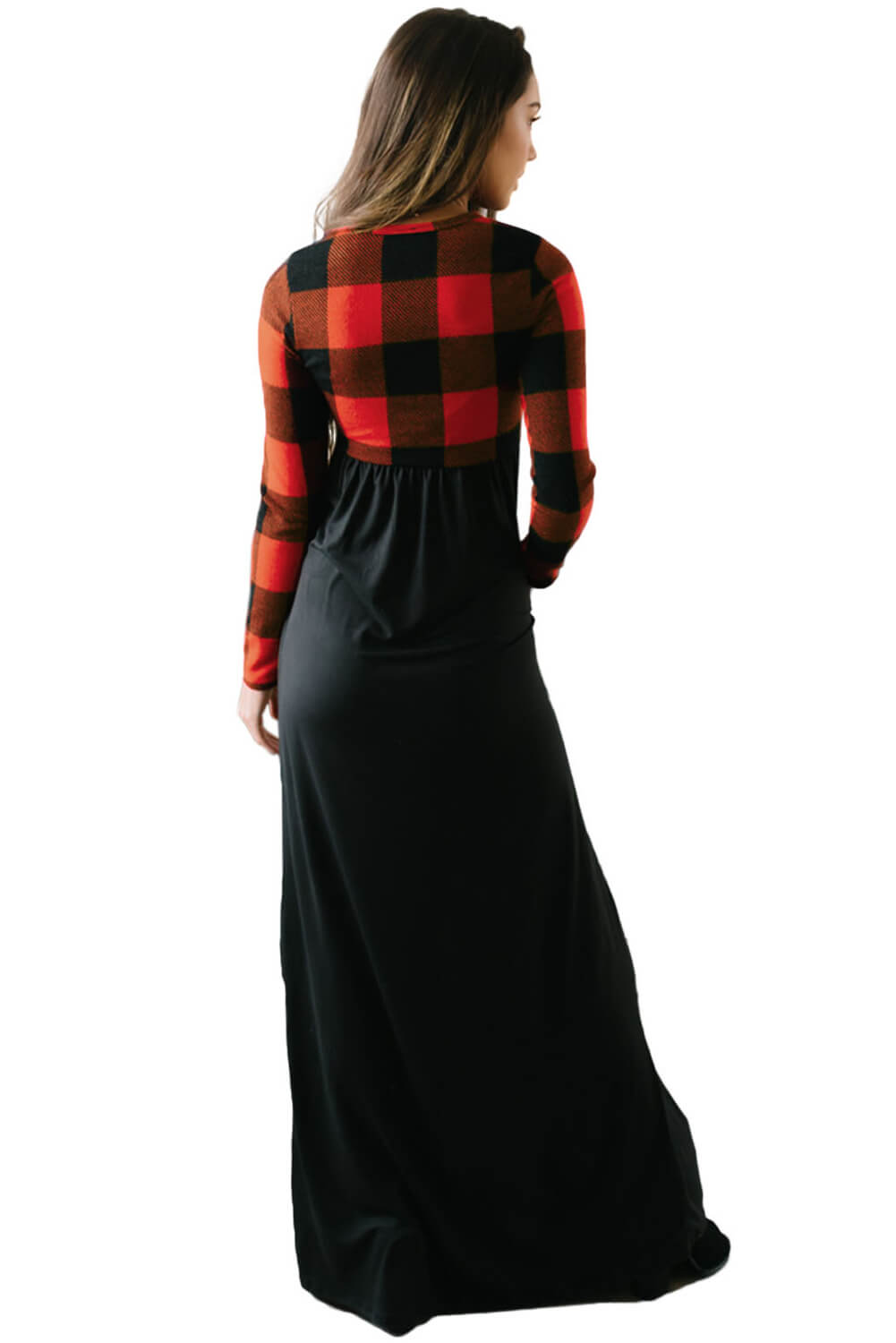 Top Buffalo Print Long Maxi Dress