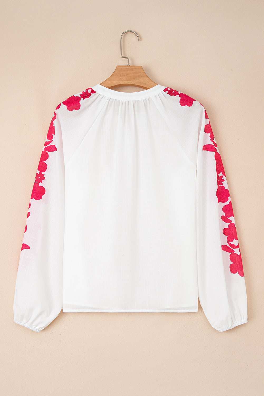 Floral Long-Sleeved Embroidered Puff Everyday Shirt