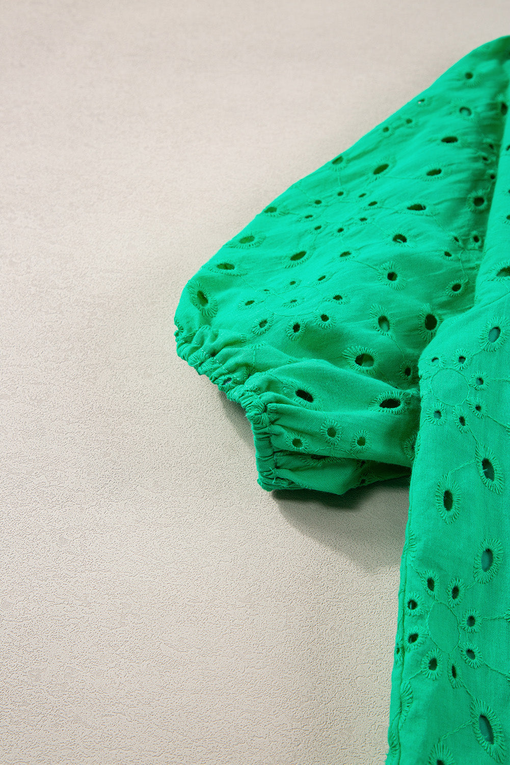 Women's Blouse with Hollow-out Balloon Sleeve