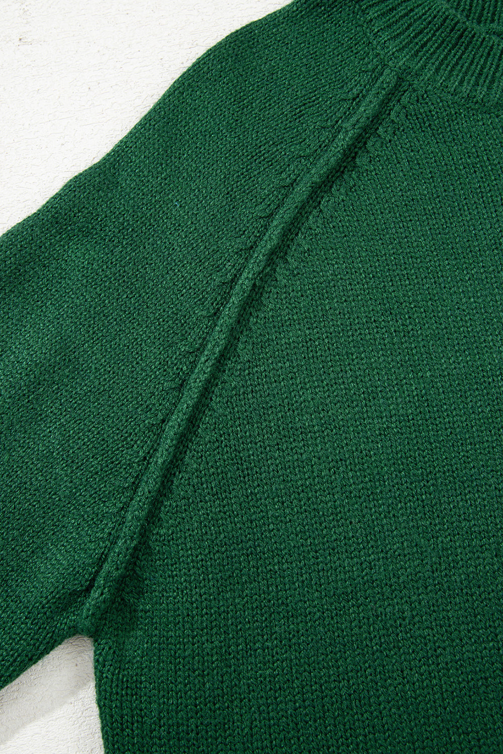 Evergreen Raglan Sleeve Crew-Neck Knit Top