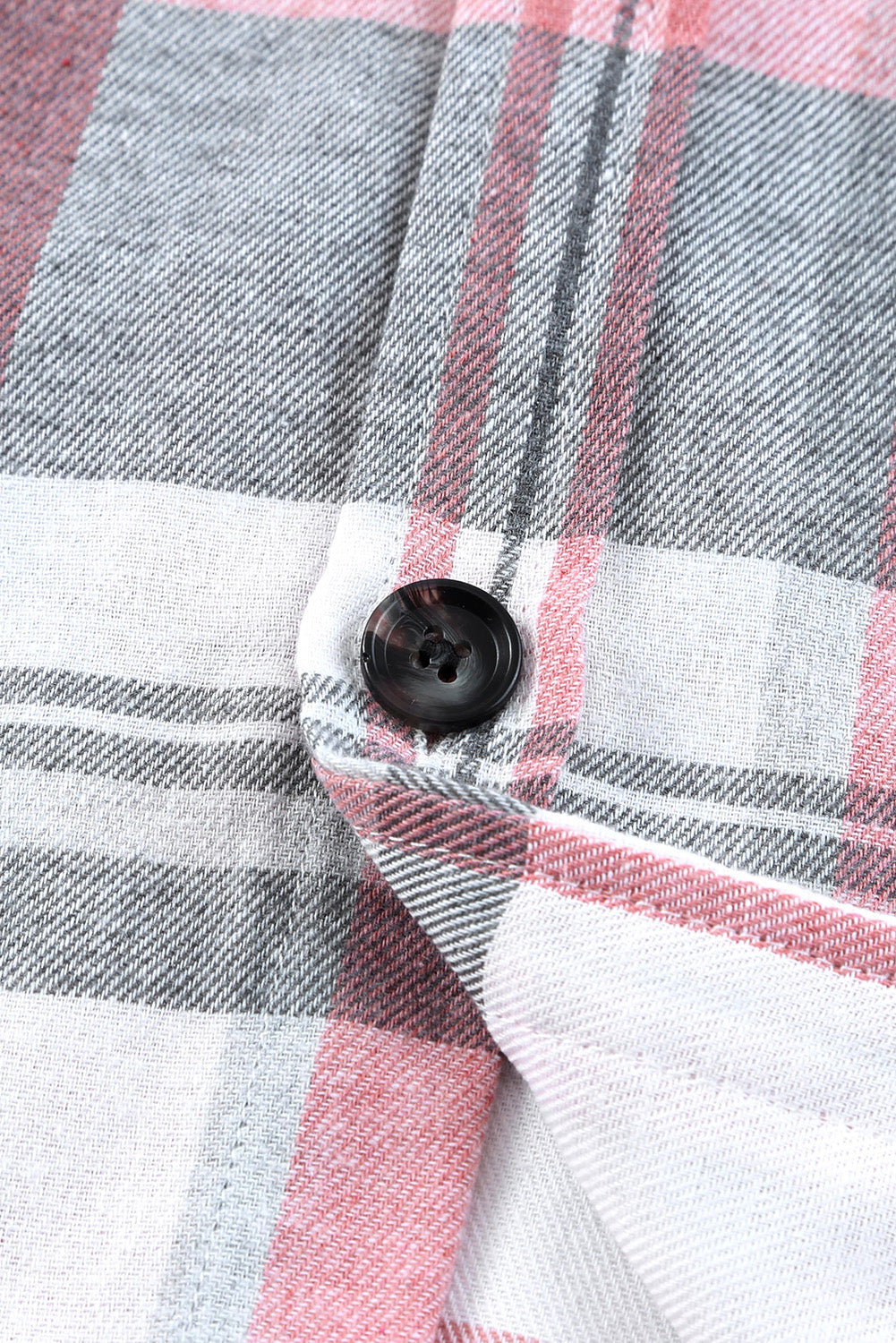 Women's Shacket with Pocket Shirt Plaid Button Up Patch