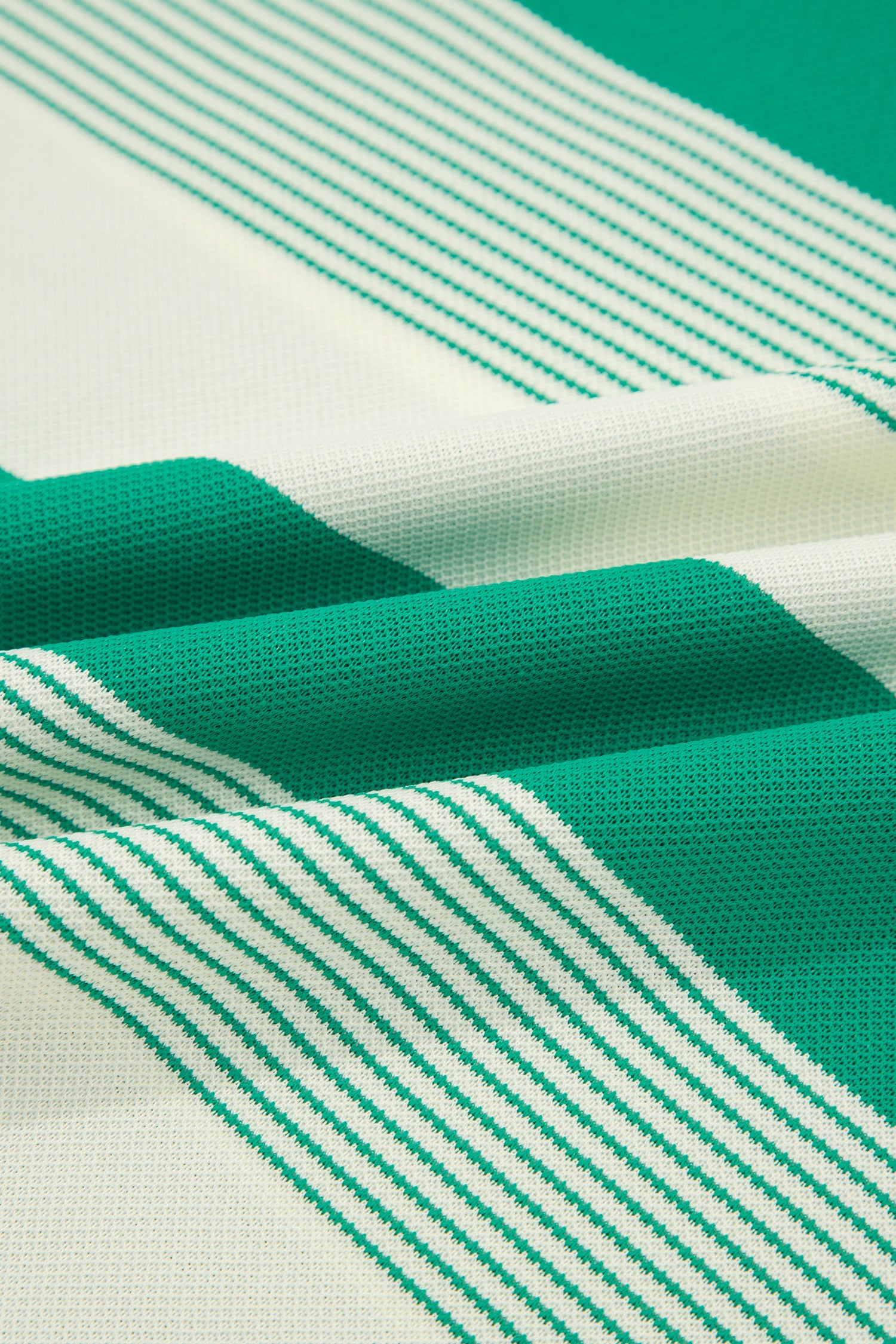 Timeless Mixed Green Stripe Print Crew-Neck Cap Sleeve T Shirt