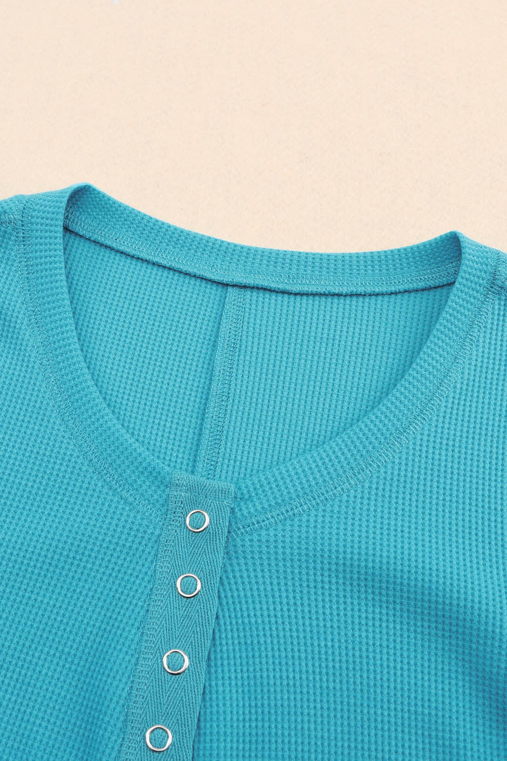 Women's Knitted Long-Sleeve Henley Top