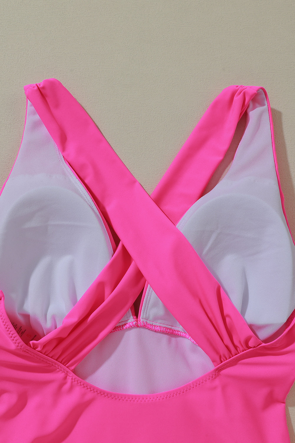 Women's Monokini Featuring Crossover Open-Back Ruched